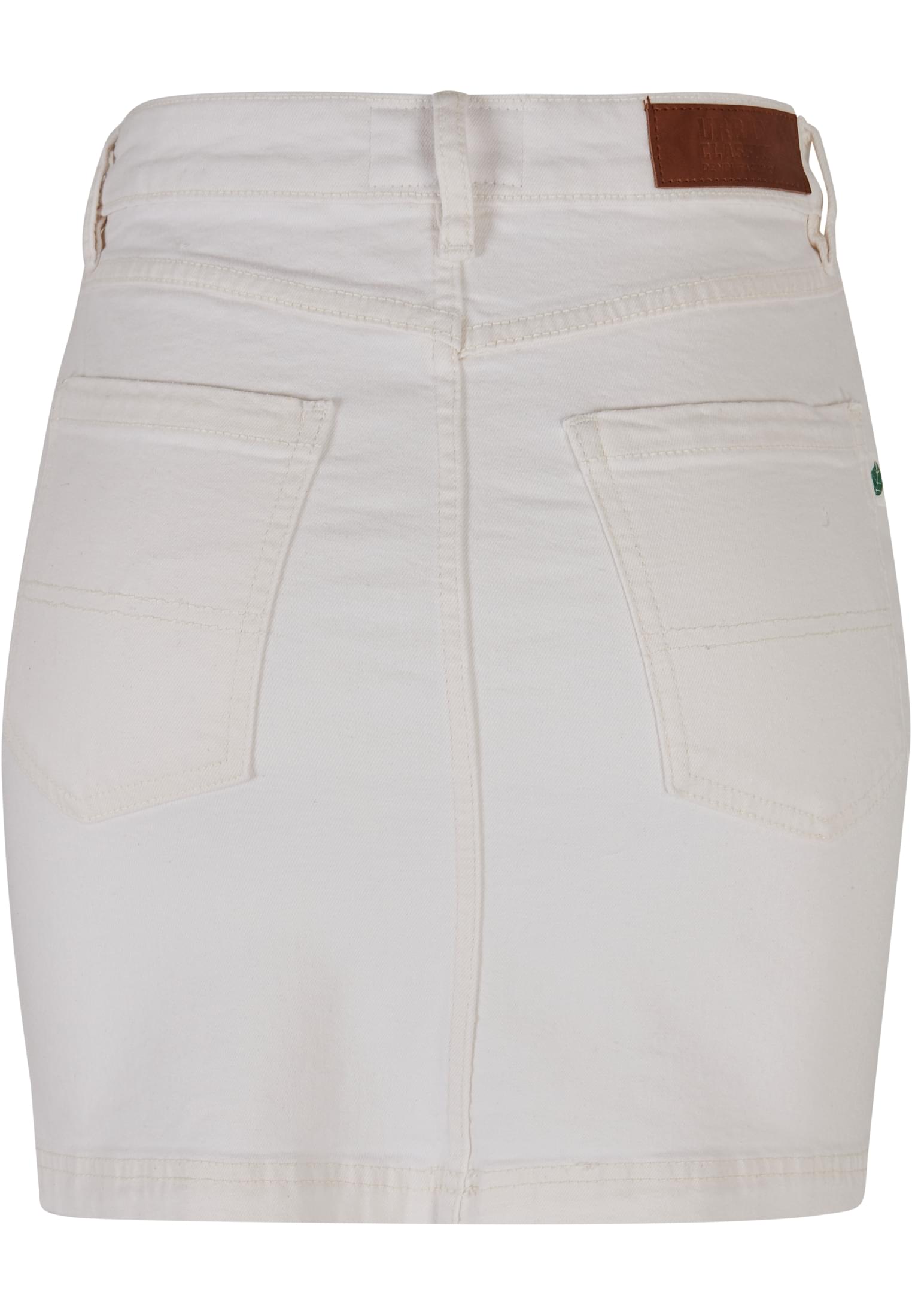 Ladies Organic Stretch Denim Mini Skirt | offwhite raw