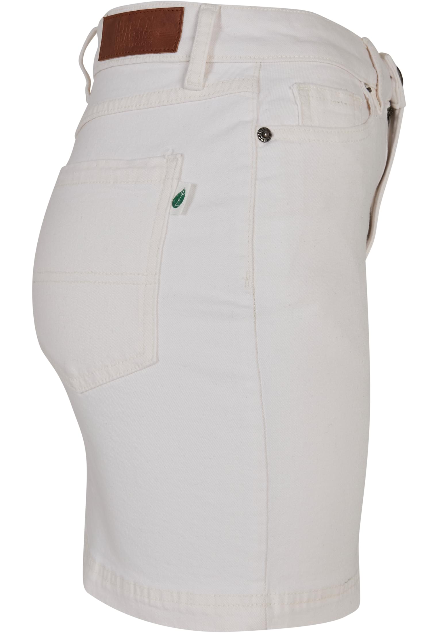 Ladies Organic Stretch Denim Mini Skirt | offwhite raw