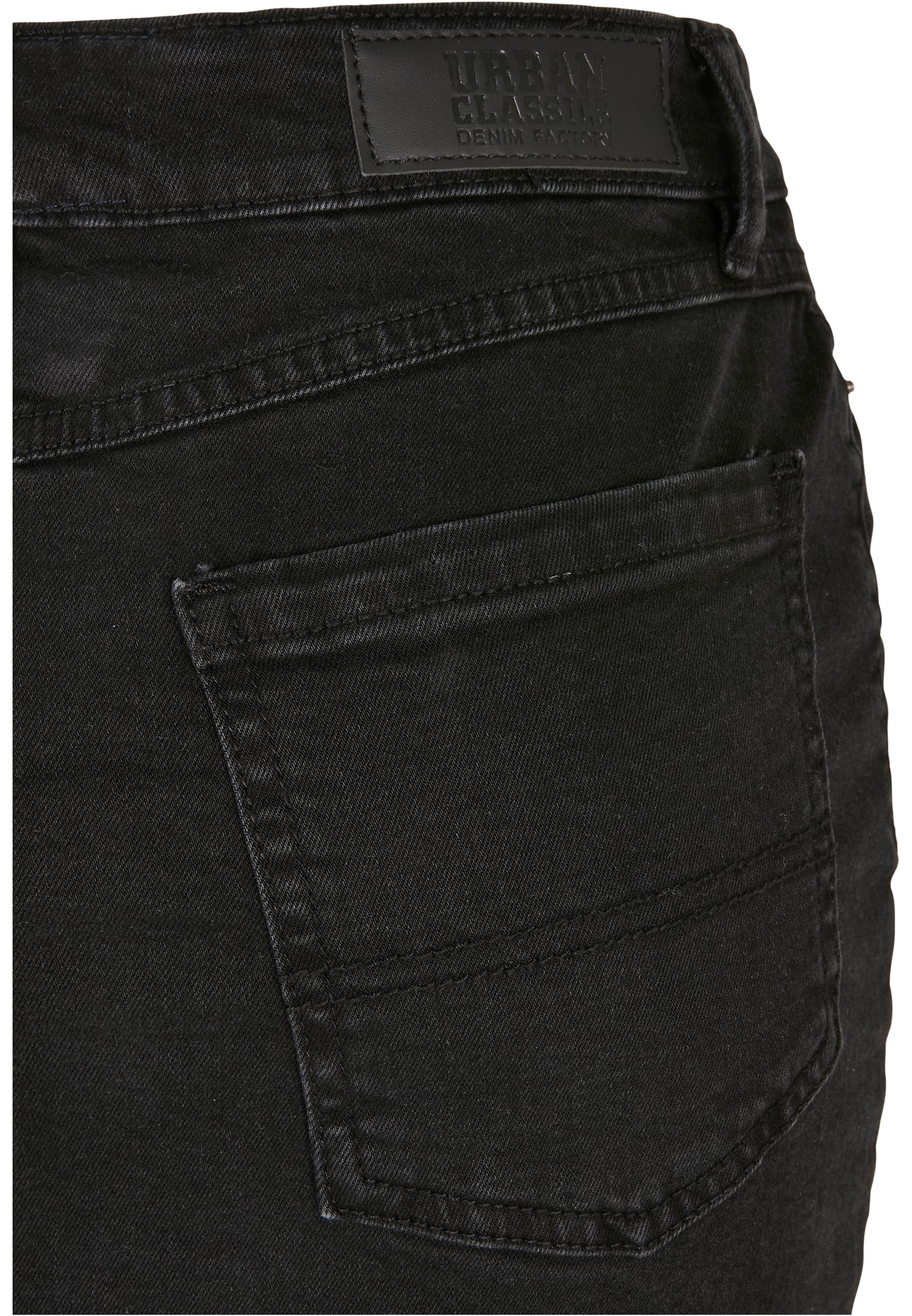 Ladies Organic Stretch Denim Mini Skirt | black washed