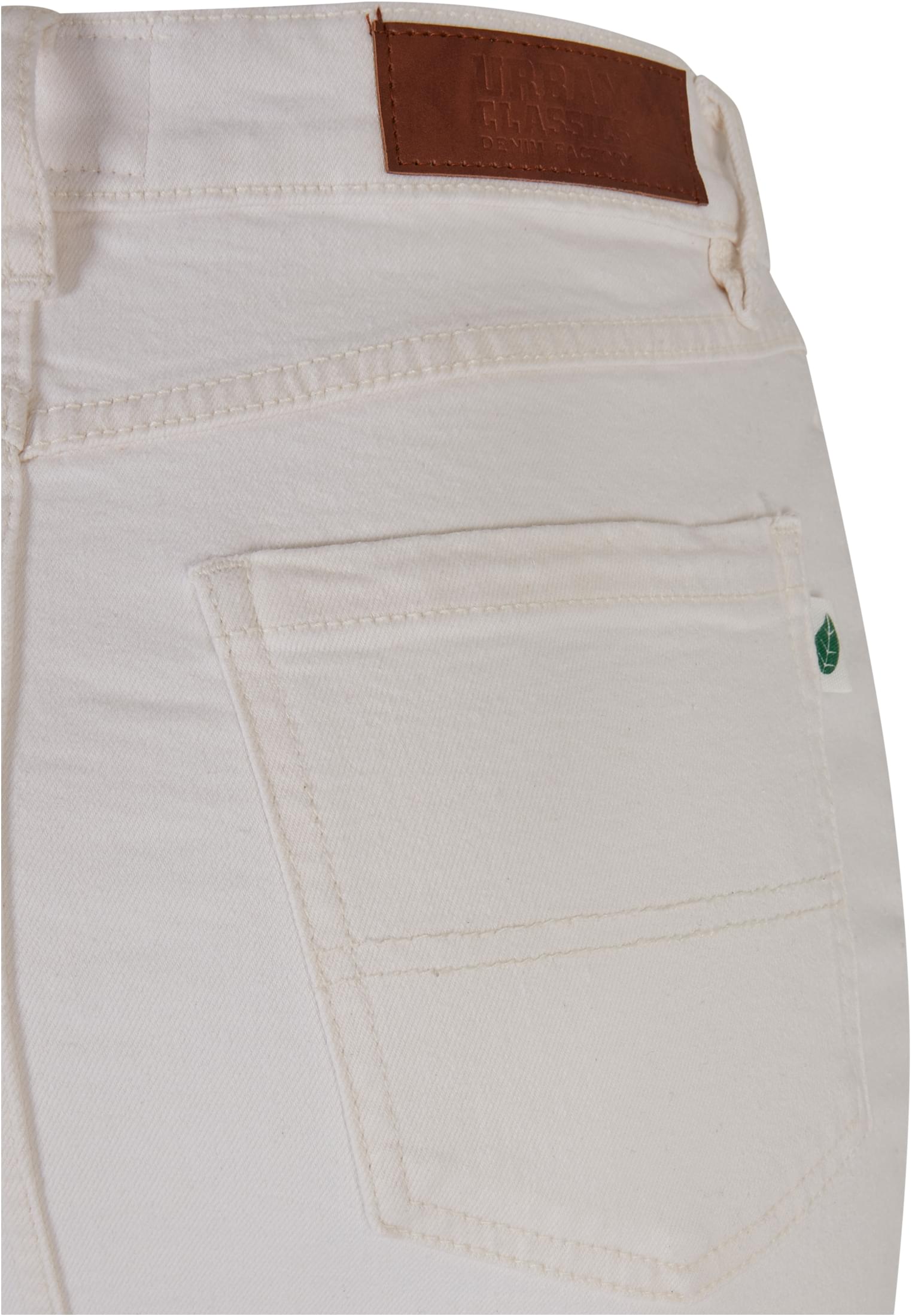 Ladies Organic Stretch Denim Mini Skirt | offwhite raw