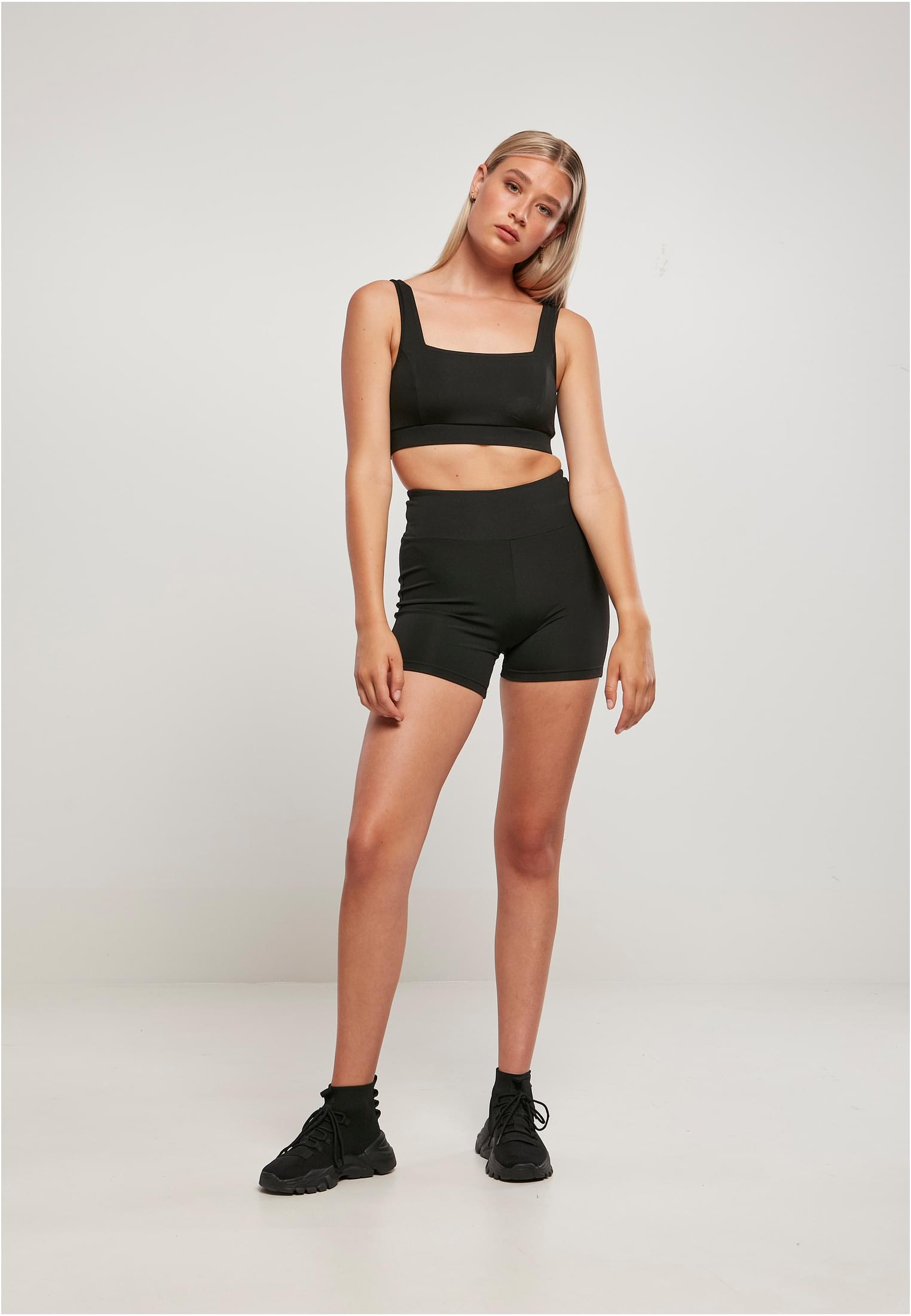 Ladies Recycled Squared Sports Bra | black