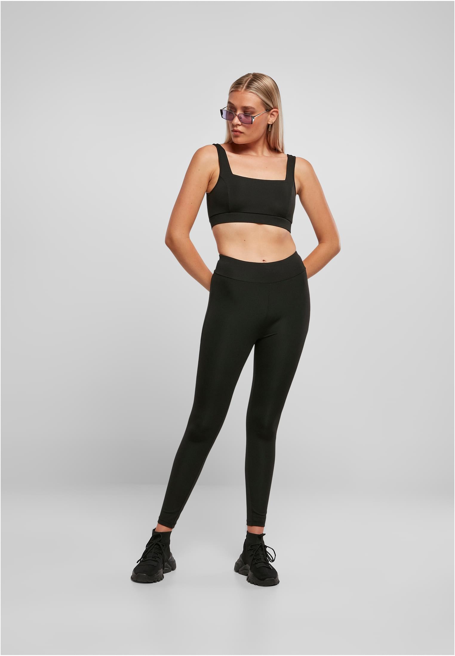 Ladies Recycled High Waist Leggings | black