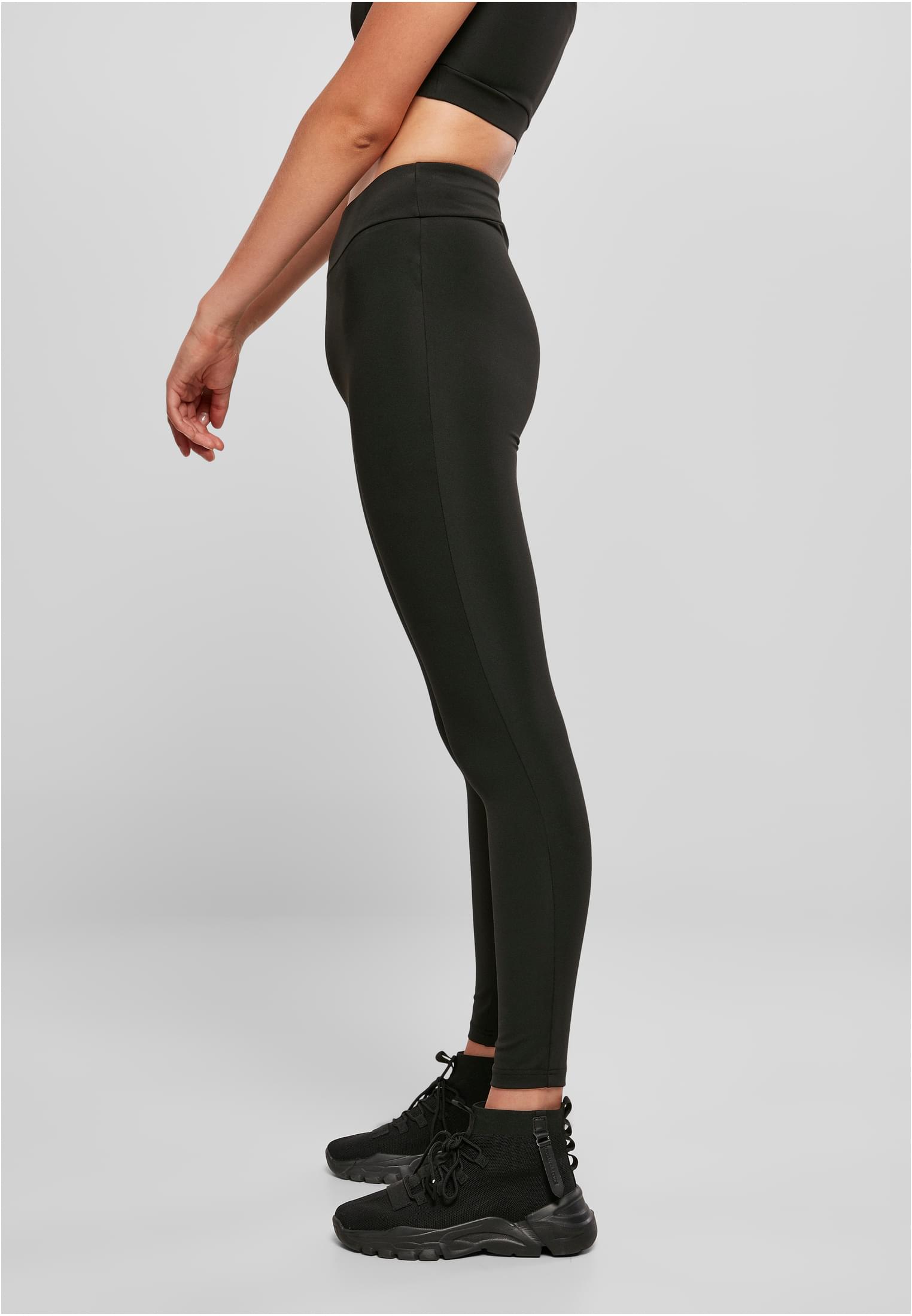 Ladies Recycled High Waist Leggings | black