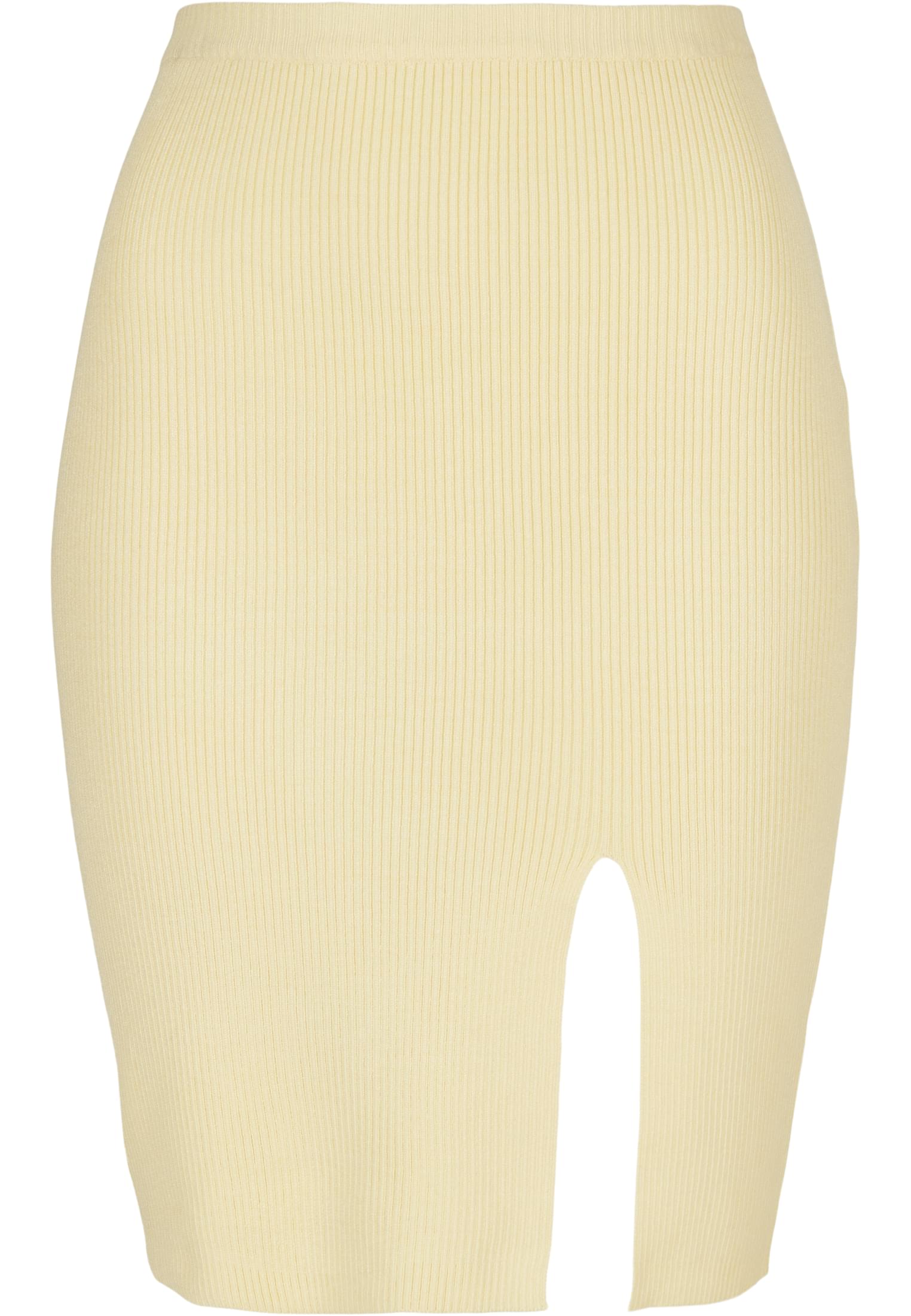 Ladies Rib Knit Skirt | softyellow