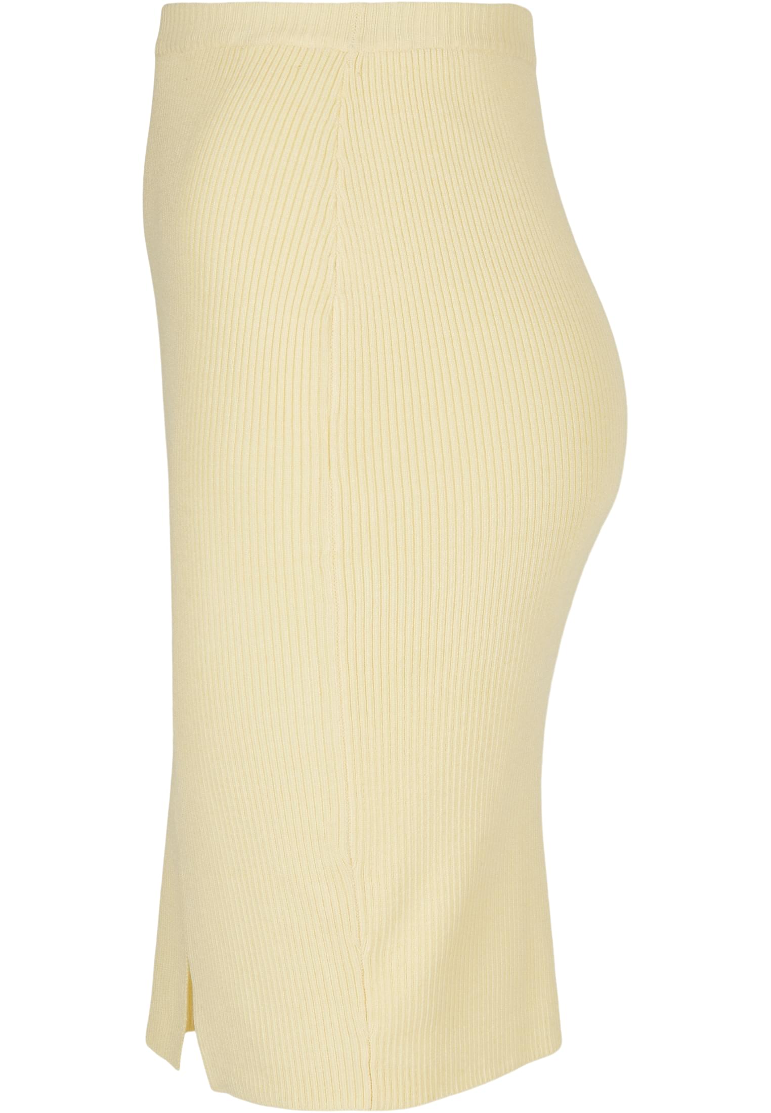 Ladies Rib Knit Skirt | softyellow