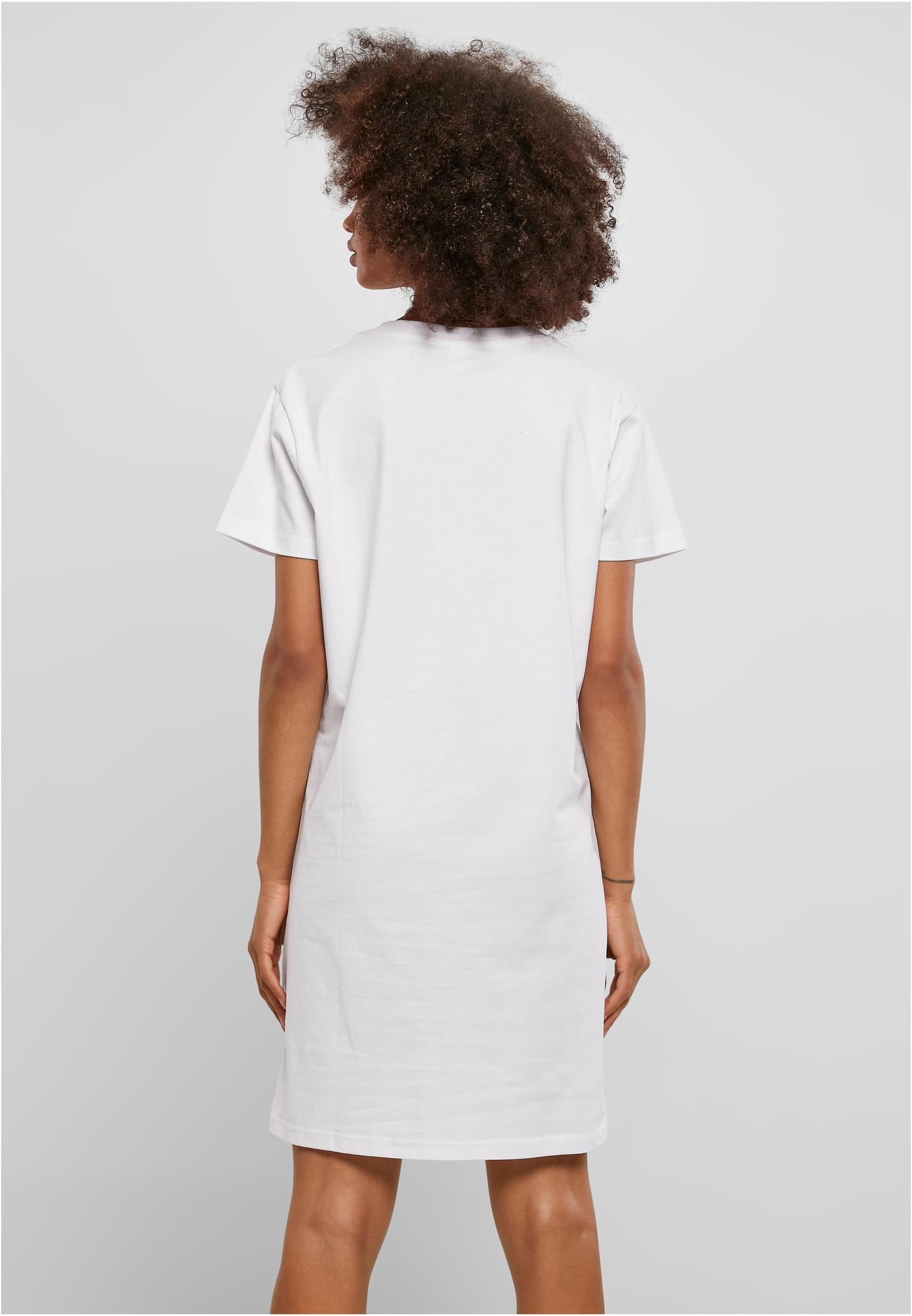 Ladies Recycled Cotton Boxy Tee Dress | white