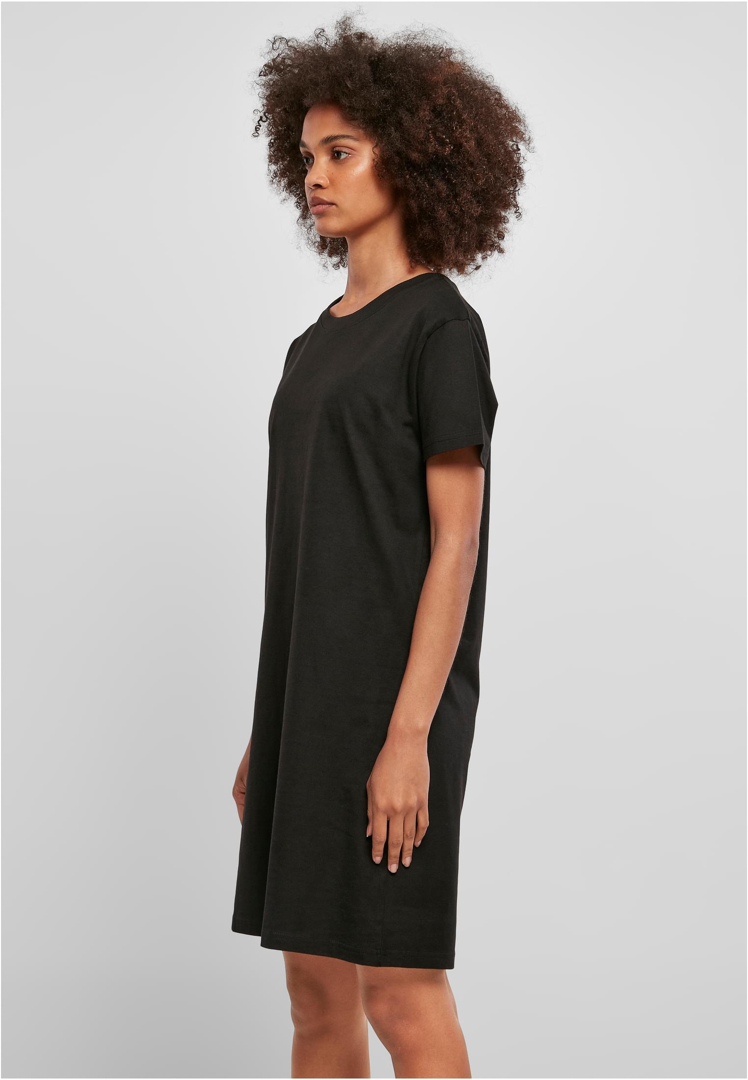 Ladies Recycled Cotton Boxy Tee Dress | black