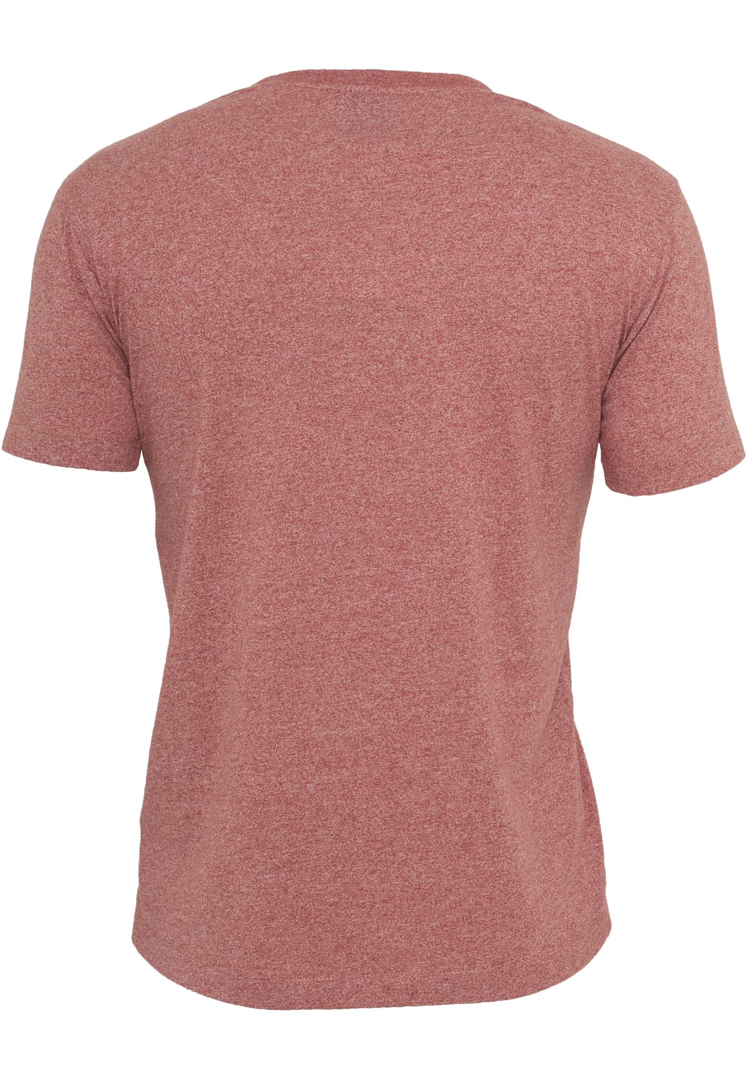 Melange V-Neck Pocket Tee | ruby