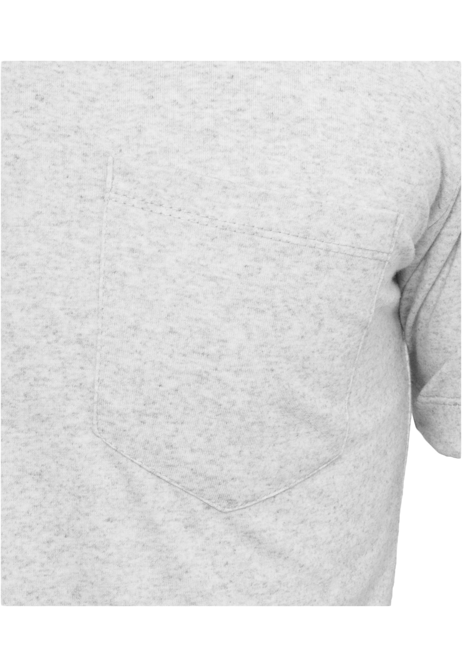 Melange V-Neck Pocket Tee | lightgrey