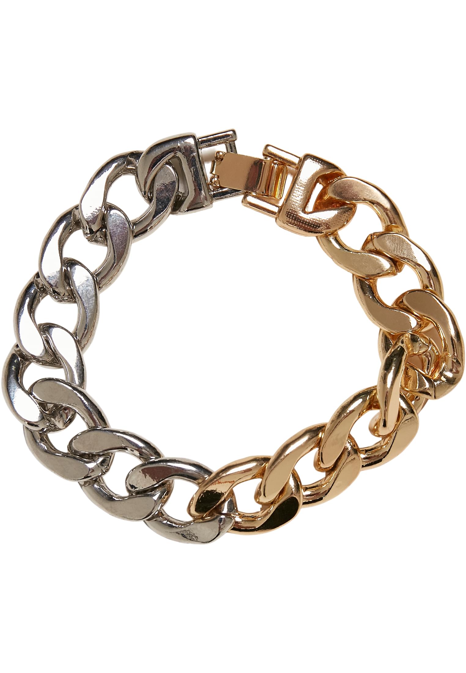 Heavy Two-Tone Bracelet | gold/silver