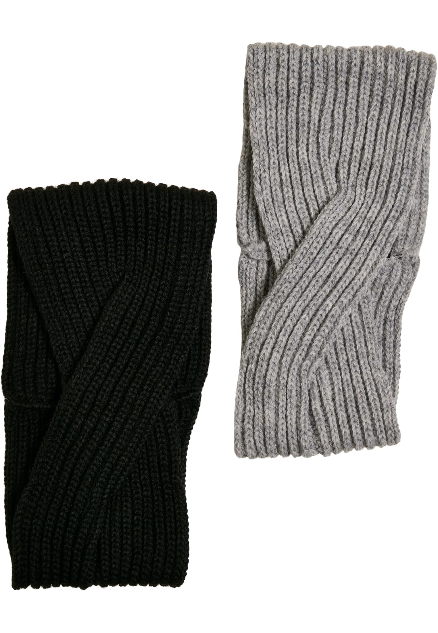 Knitted Headband 2-Pack | black/grey