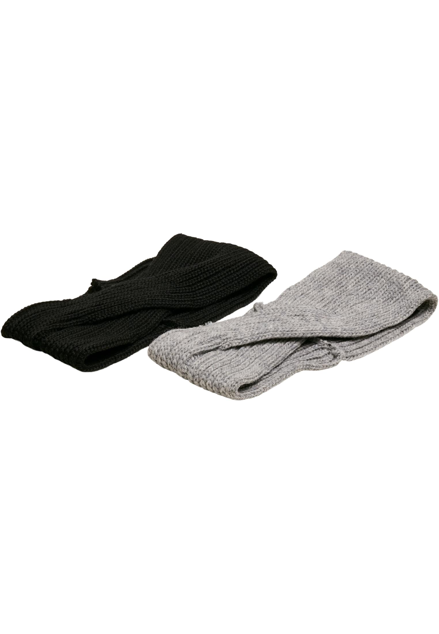 Knitted Headband 2-Pack | black/grey