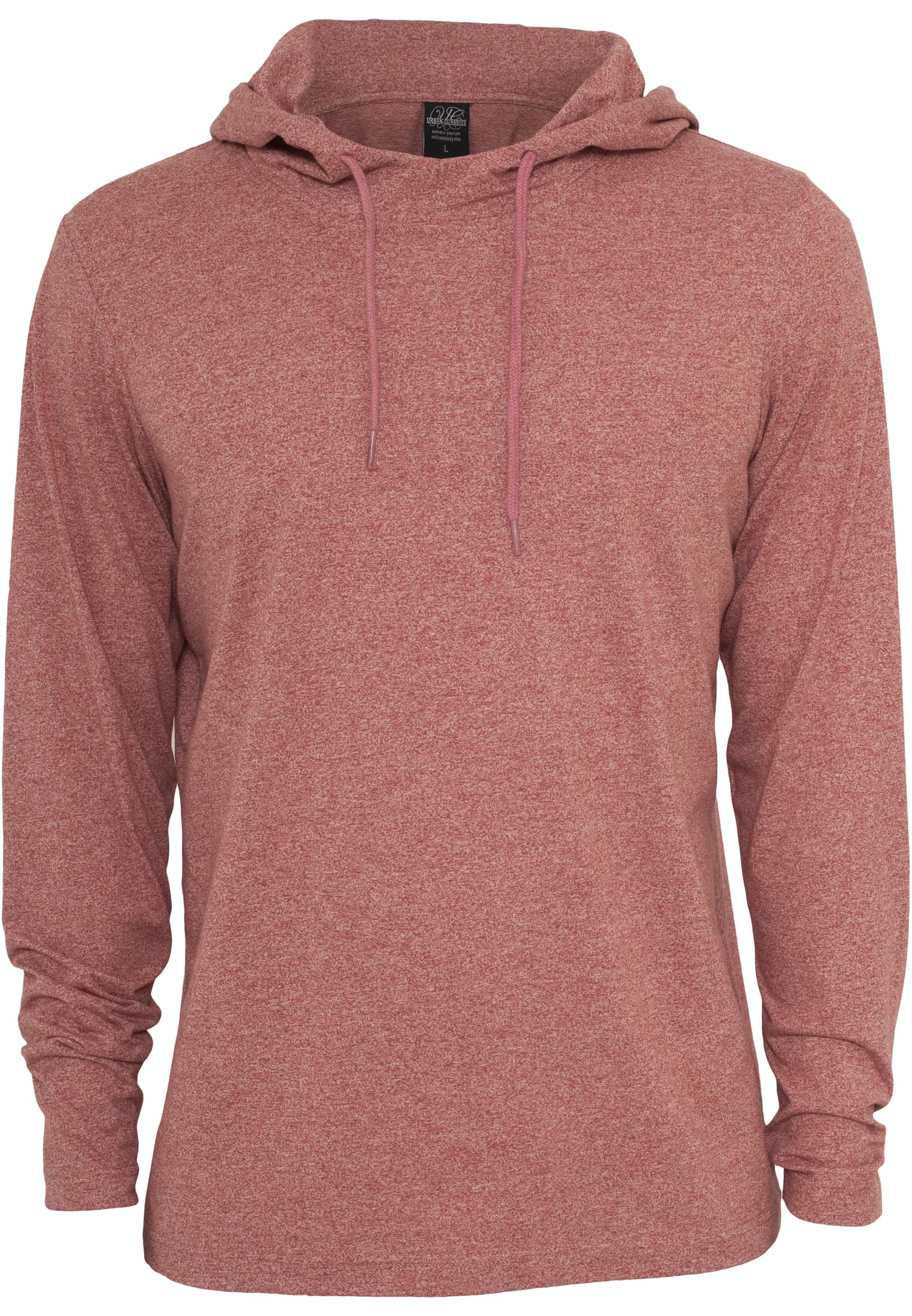 Melange Jersey Hoody | ruby