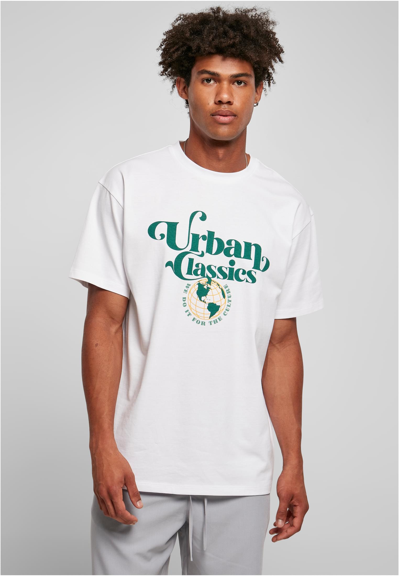 Organic Globe Logo Tee | white