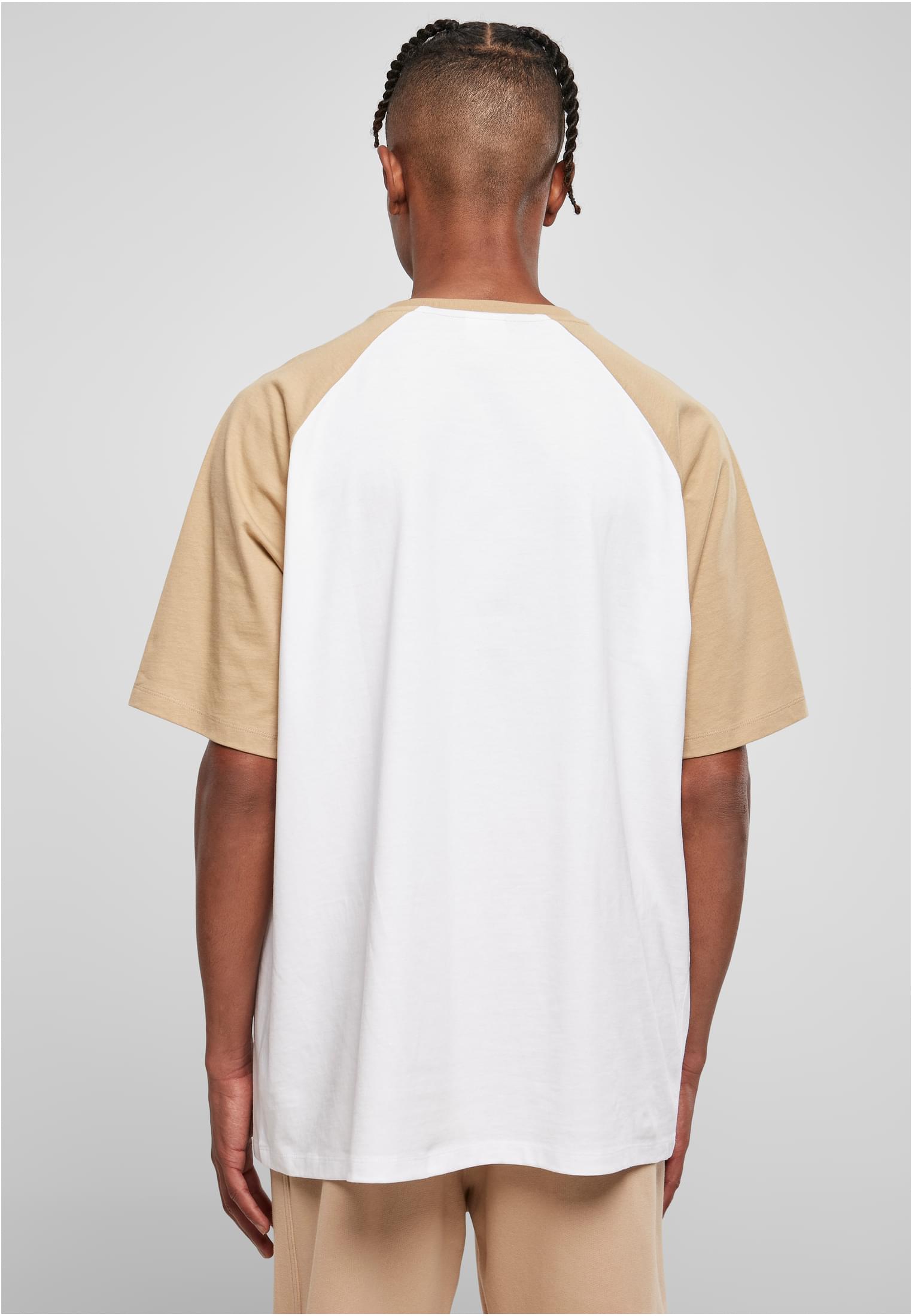 Organic Oversized Raglan Tee | white/unionbeige