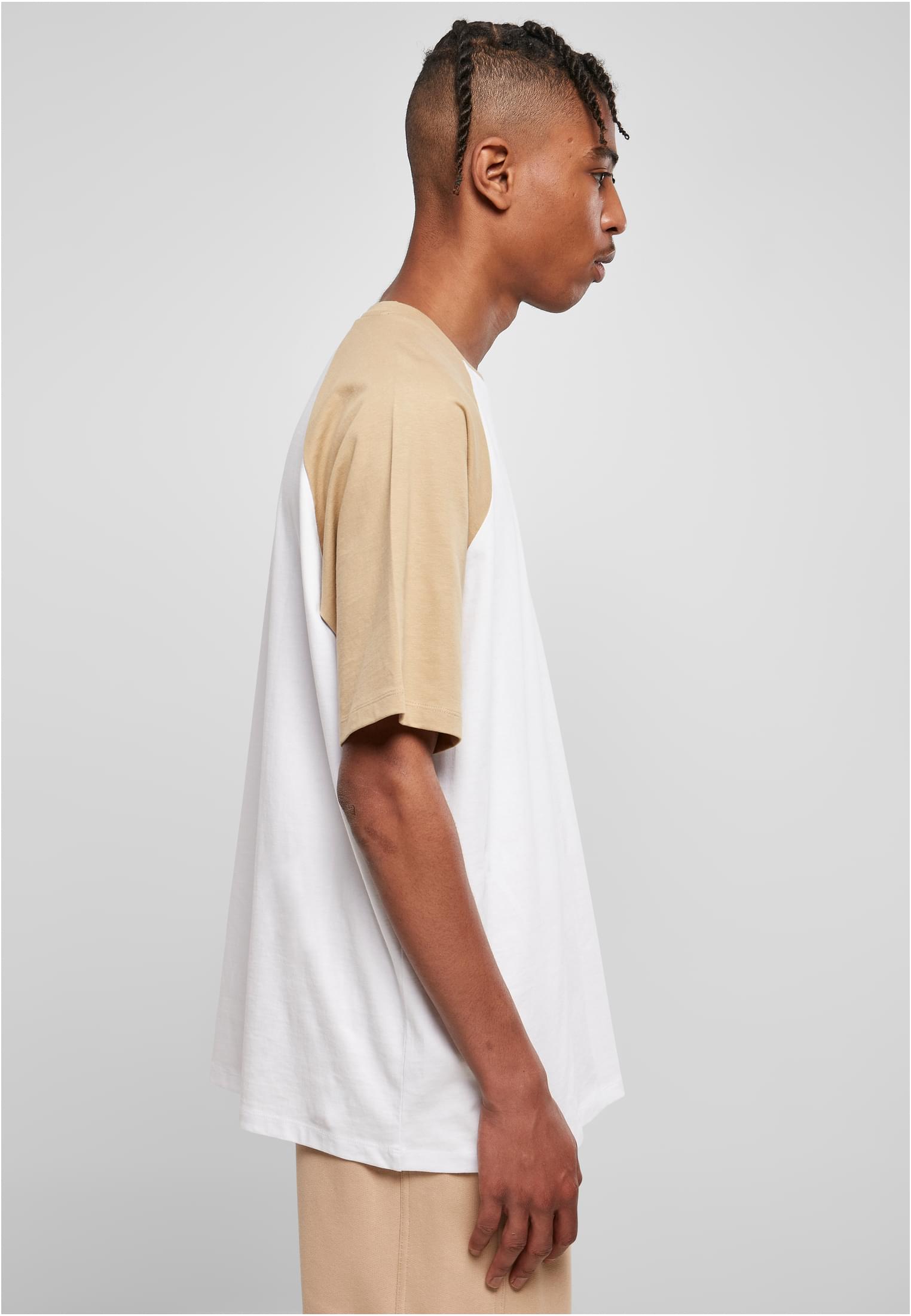 Organic Oversized Raglan Tee | white/unionbeige