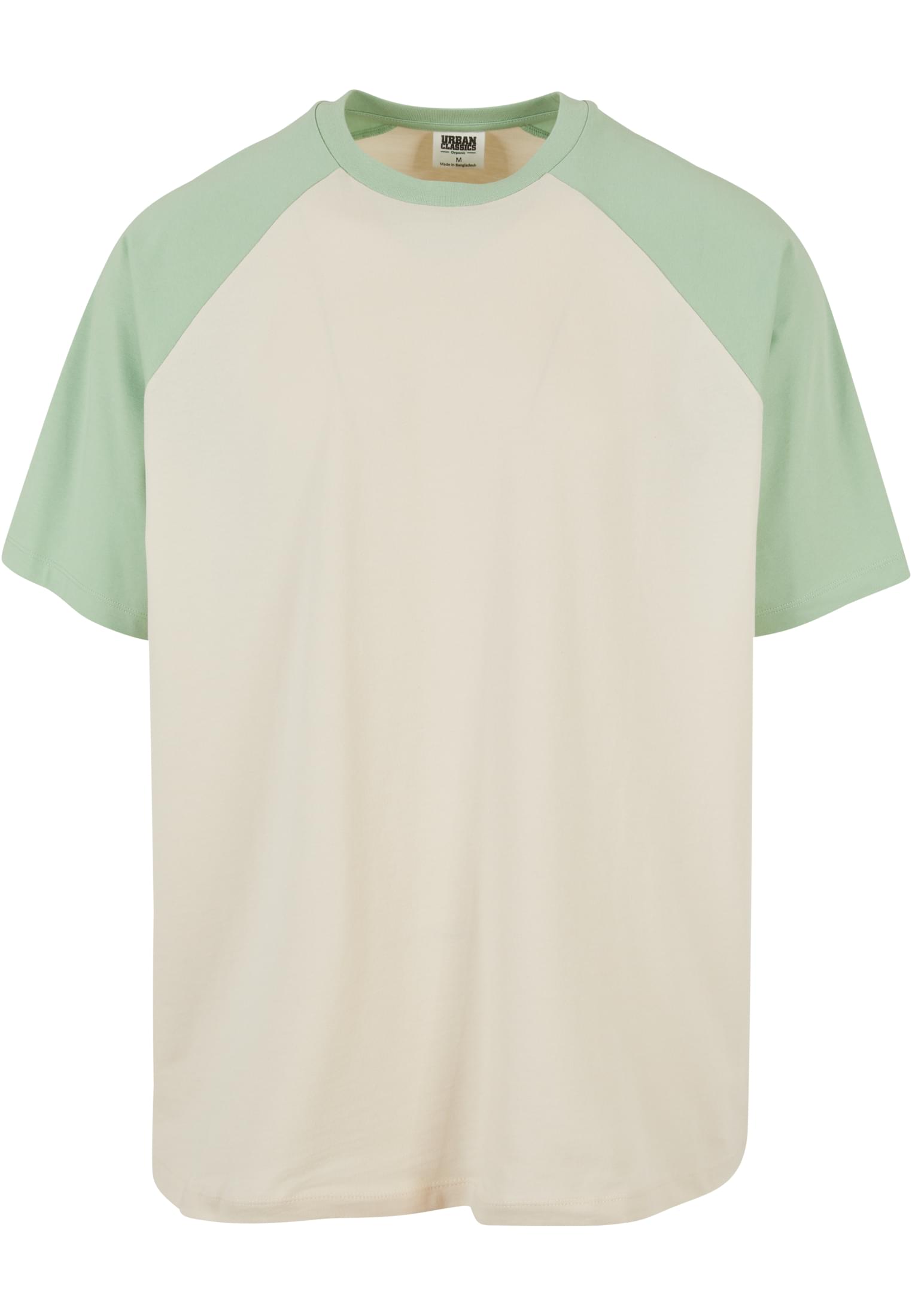 Organic Oversized Raglan Tee | whitesand/vintagegreen