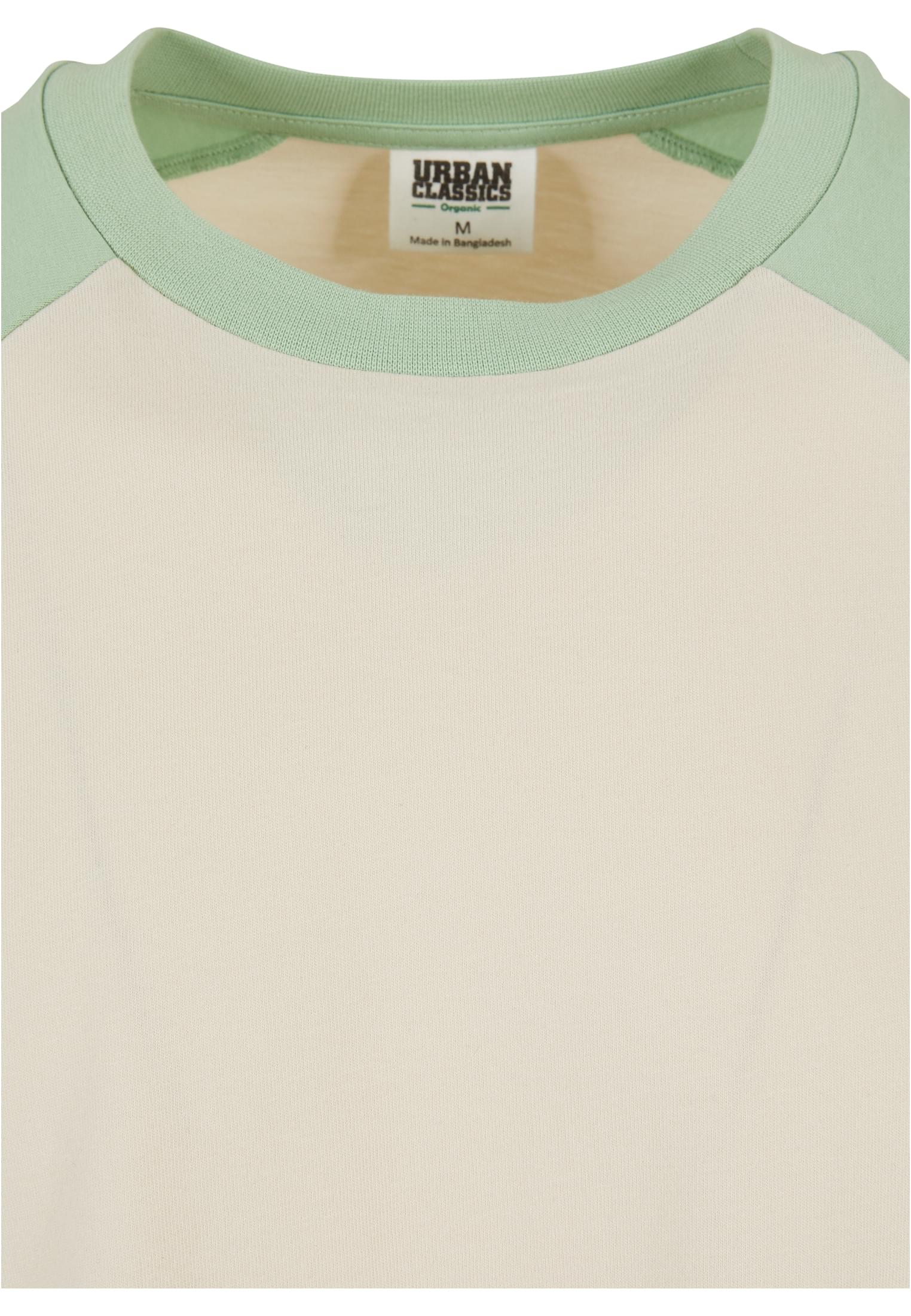 Organic Oversized Raglan Tee | whitesand/vintagegreen