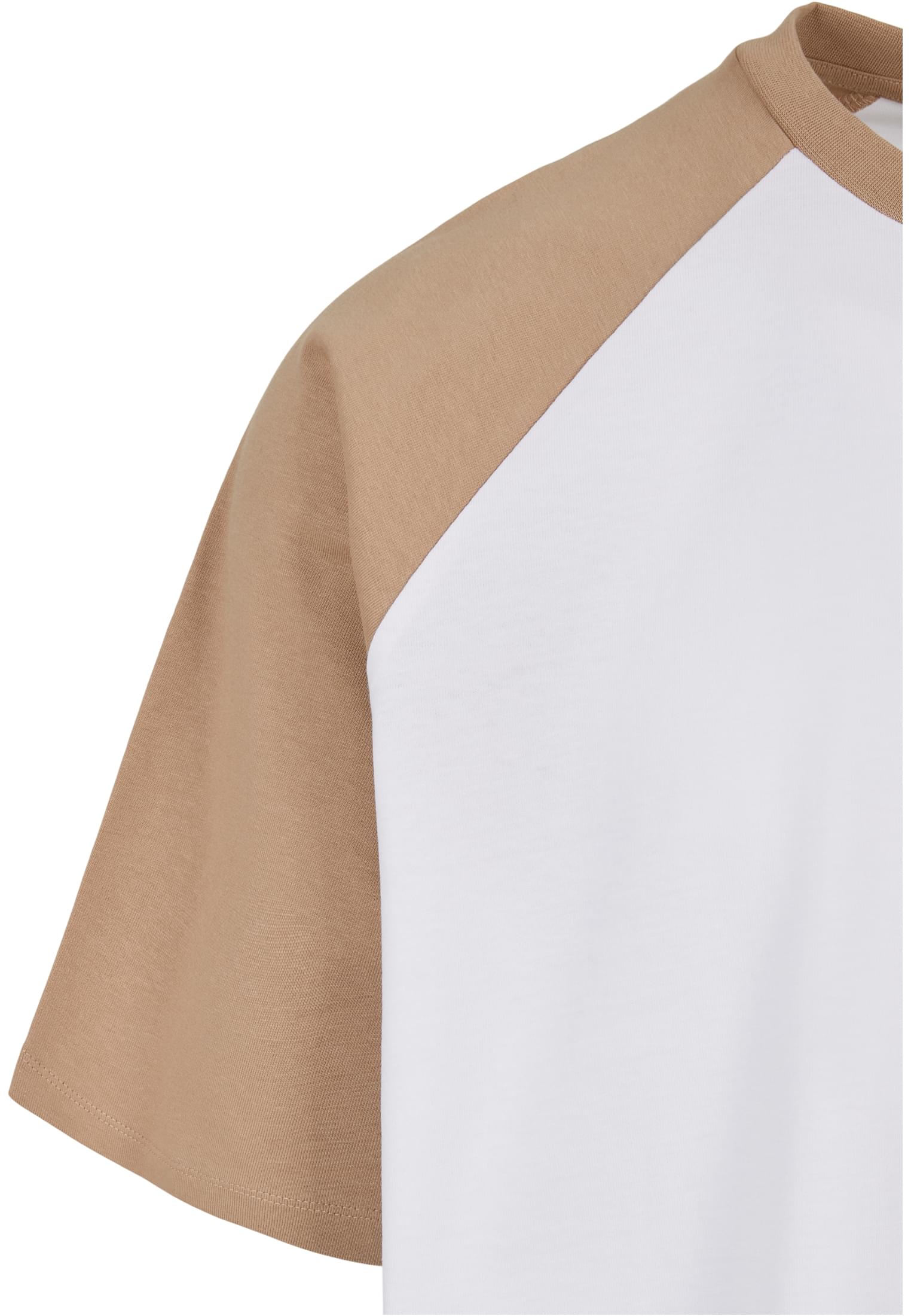 Organic Oversized Raglan Tee | white/unionbeige