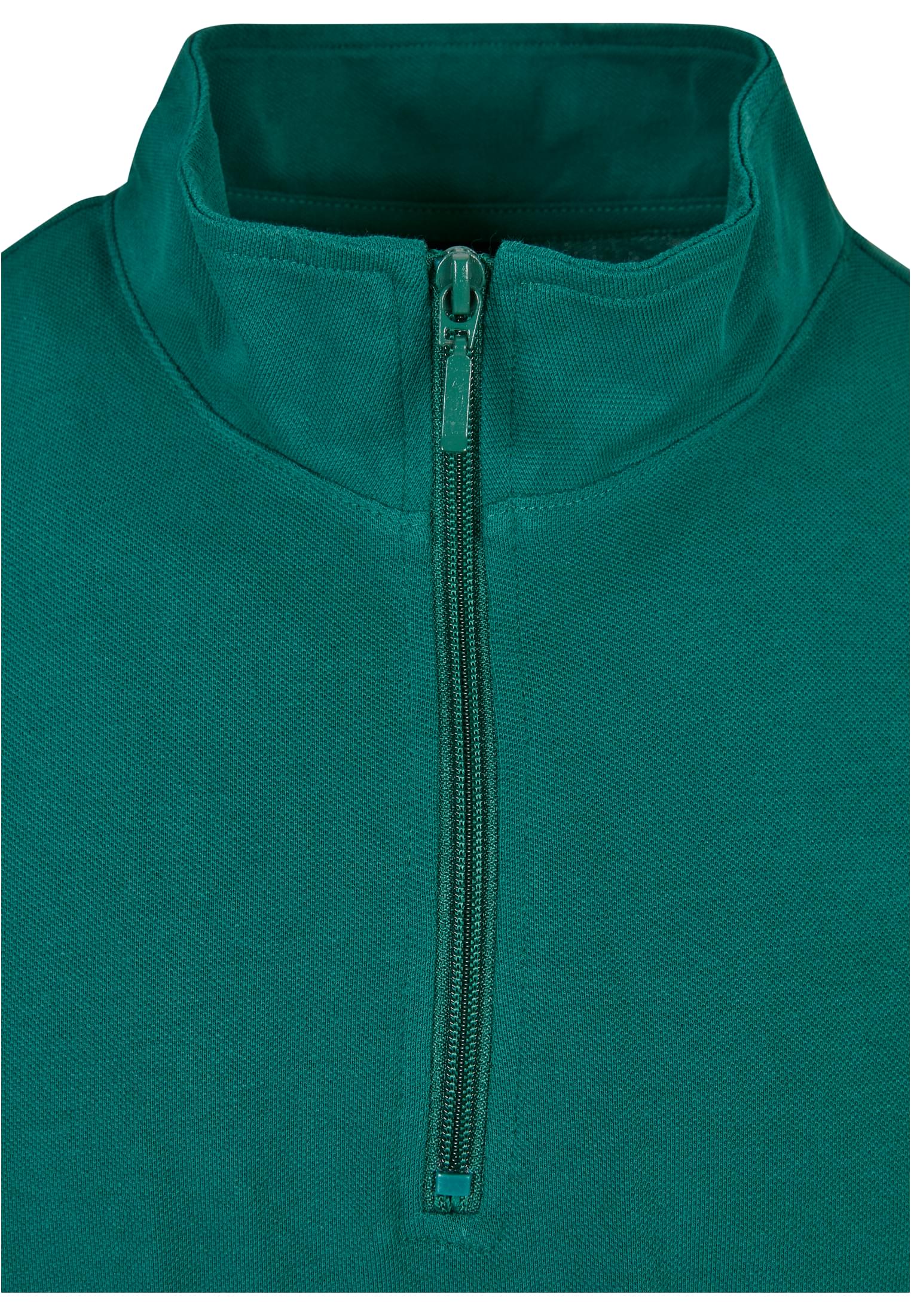 Boxy Zip Pique Tee | green