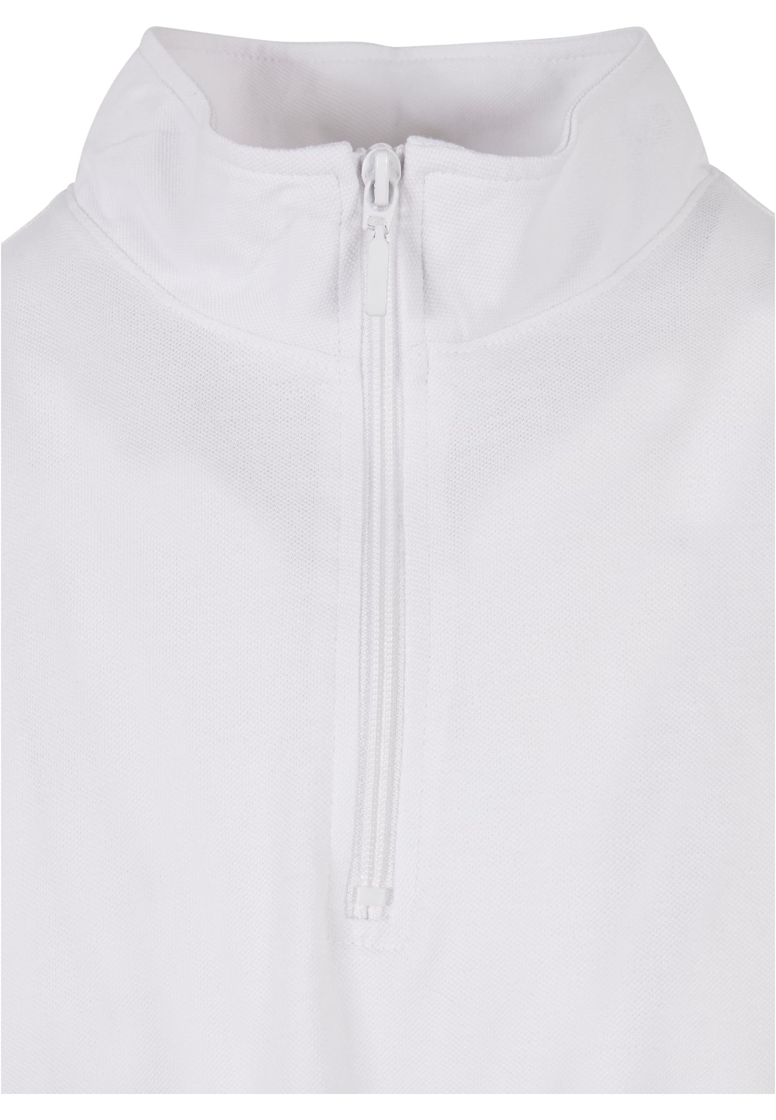 Boxy Zip Pique Tee | white