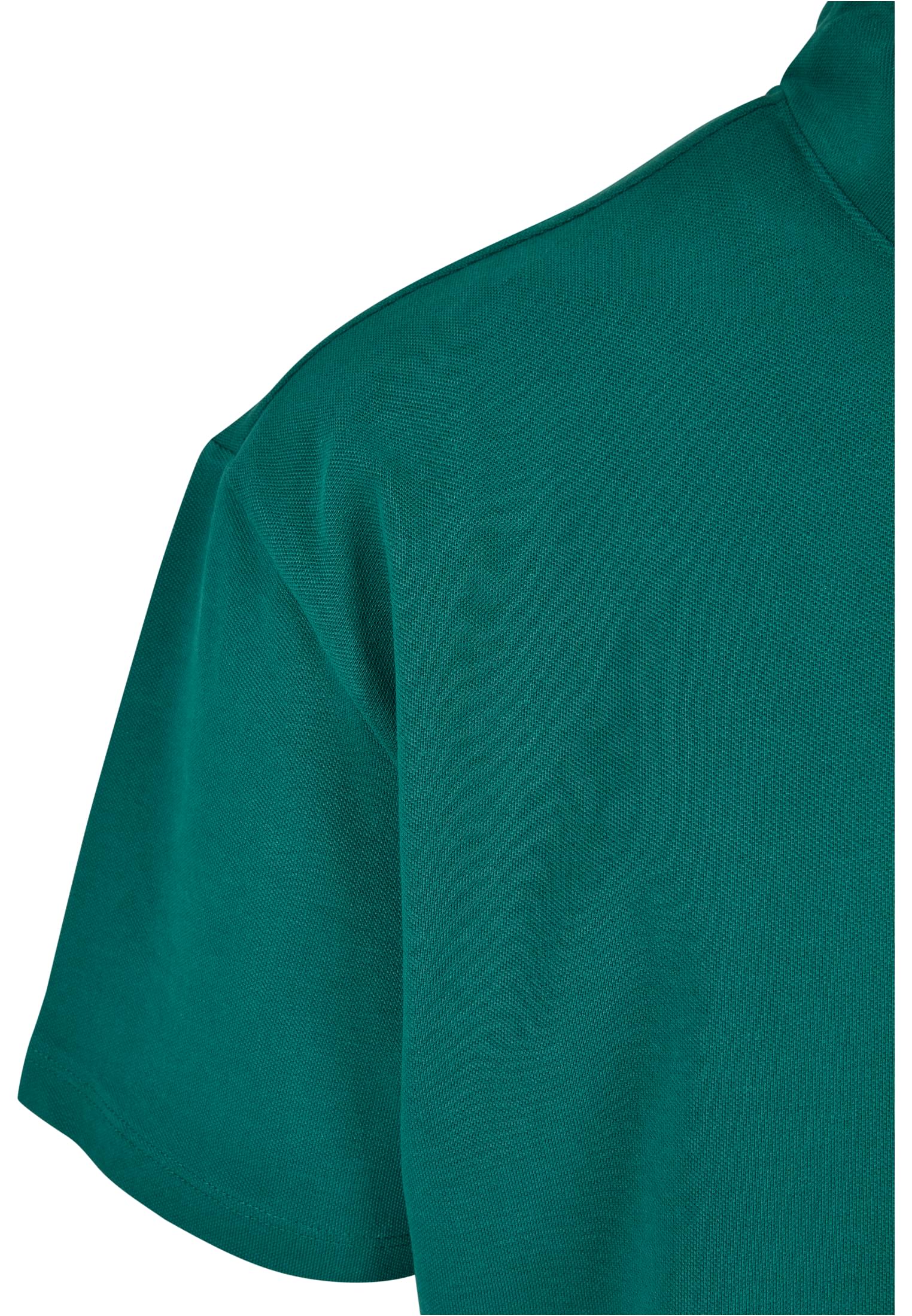 Boxy Zip Pique Tee | green