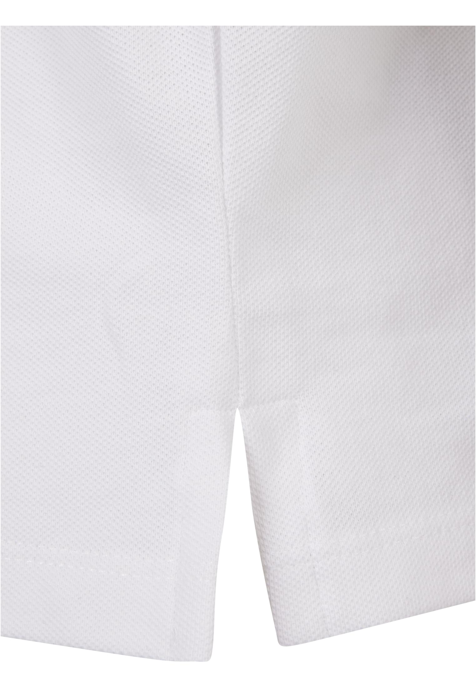 Boxy Zip Pique Tee | white