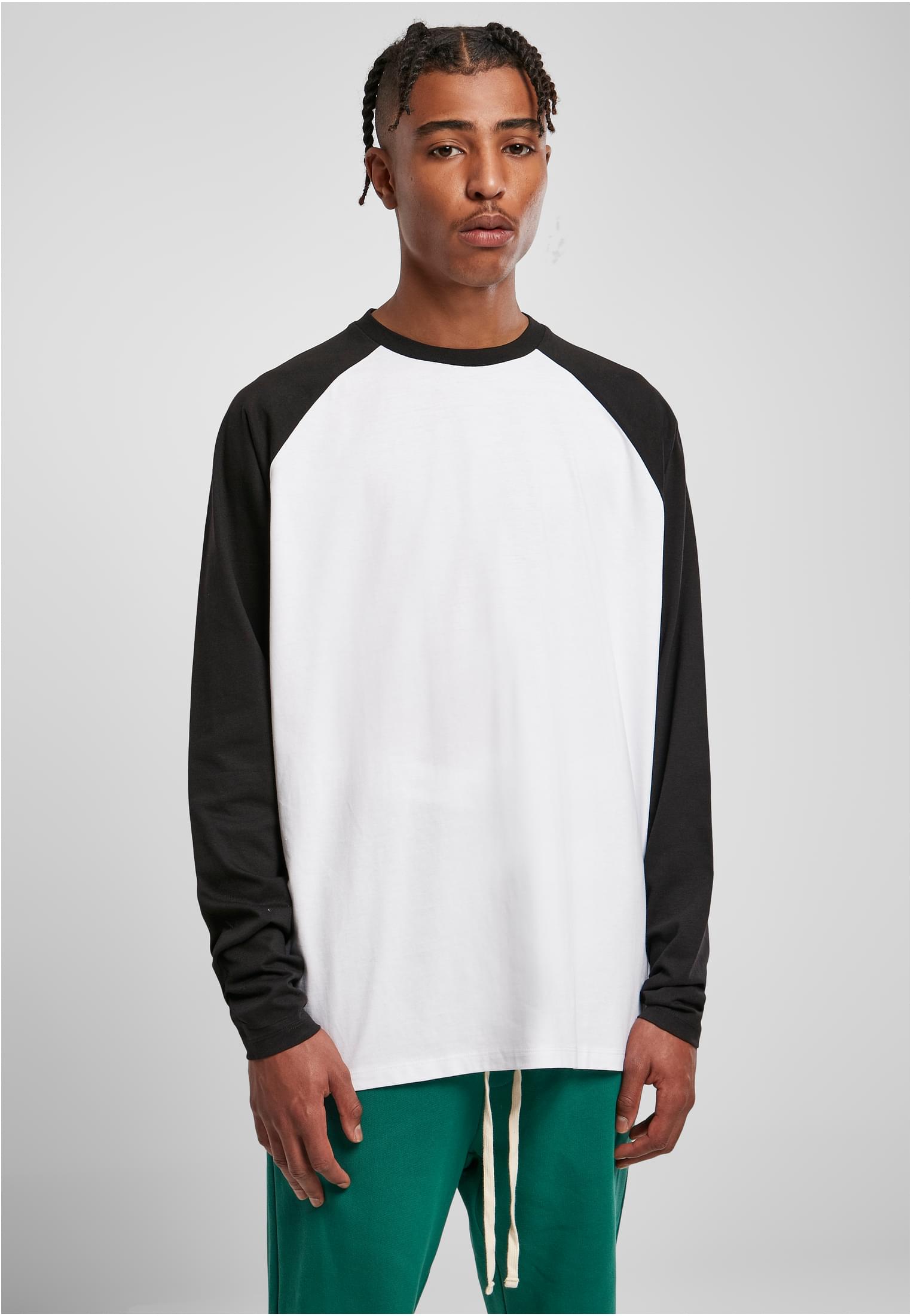 Organic Oversized Raglan Longsleeve | white/black