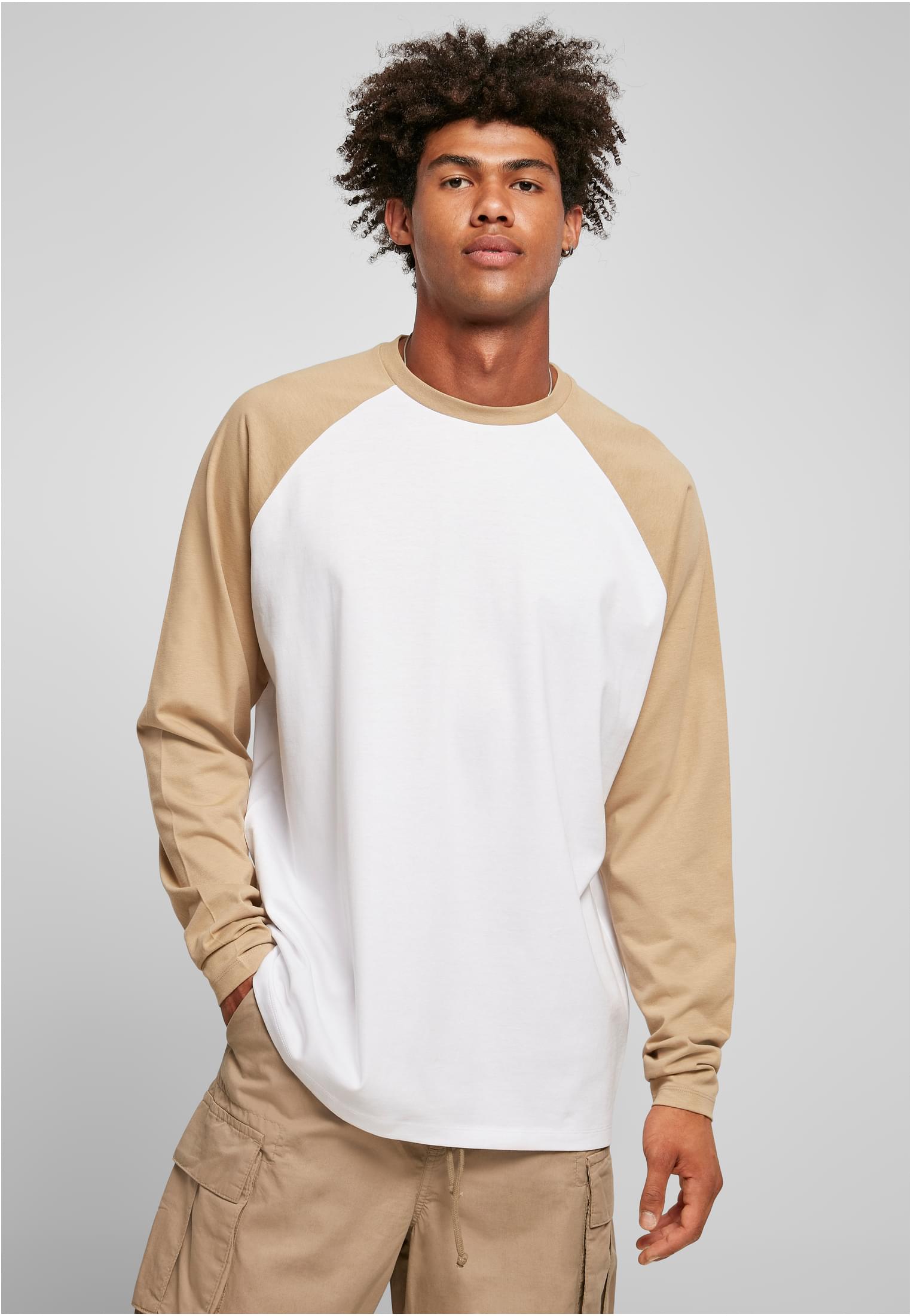 Organic Oversized Raglan Longsleeve | white/unionbeige