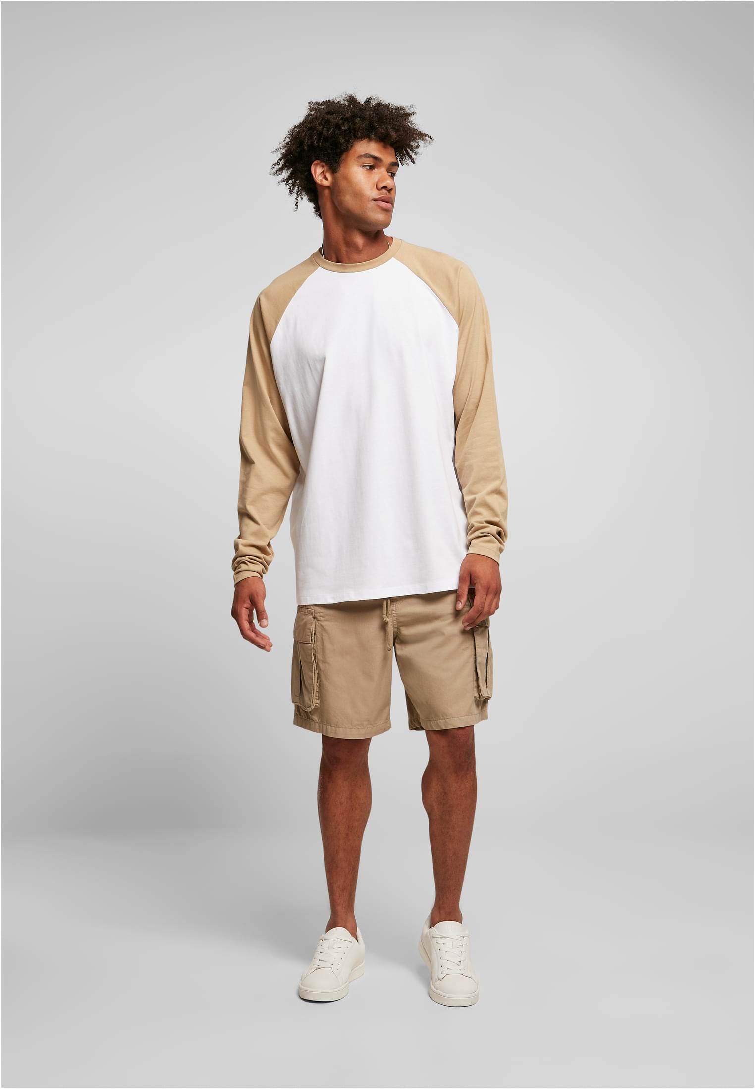 Organic Oversized Raglan Longsleeve | white/unionbeige