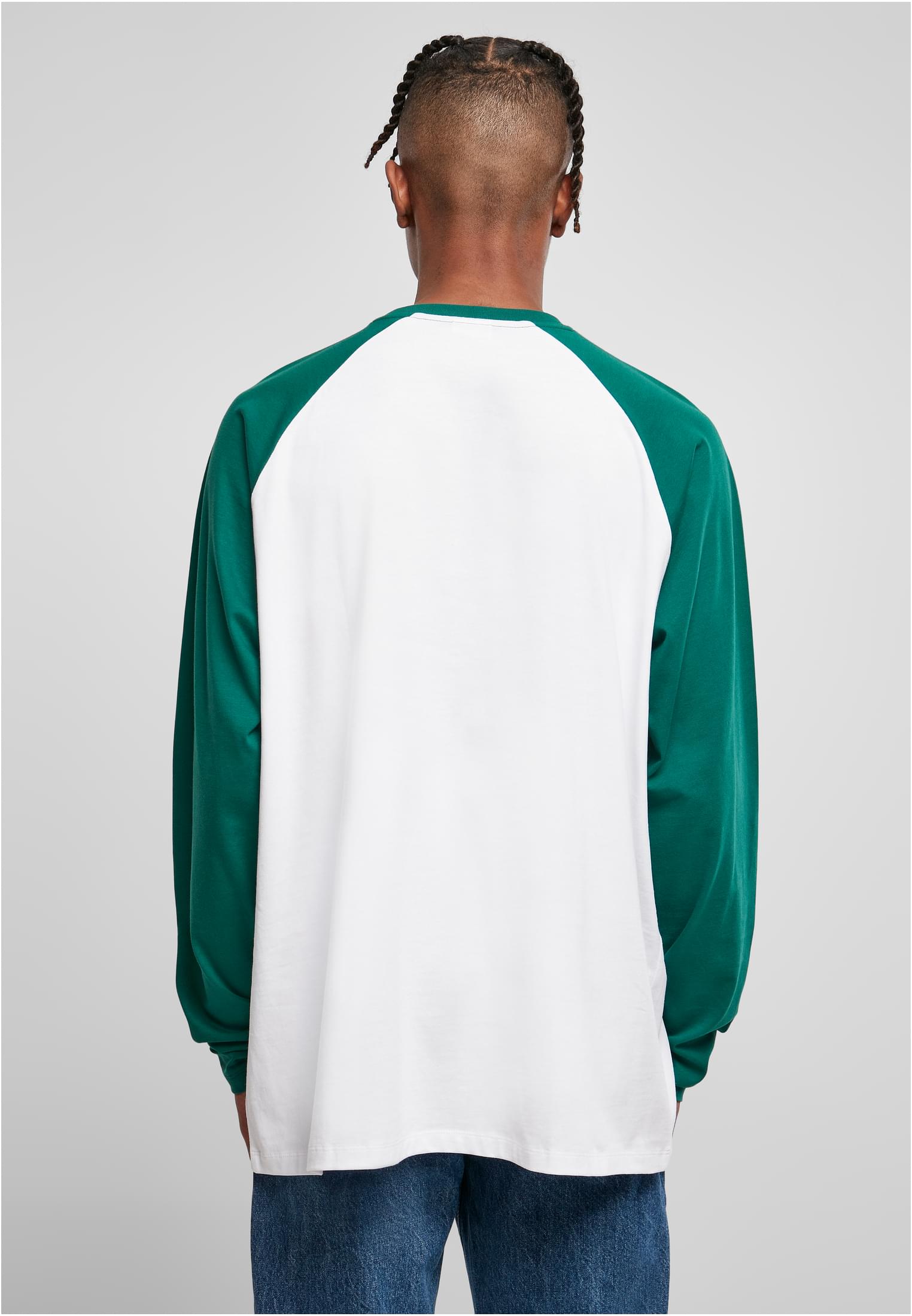 Organic Oversized Raglan Longsleeve | white/green