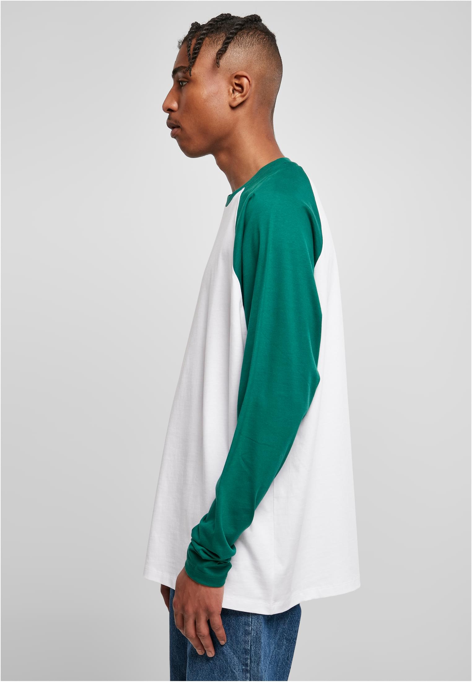 Organic Oversized Raglan Longsleeve | white/green