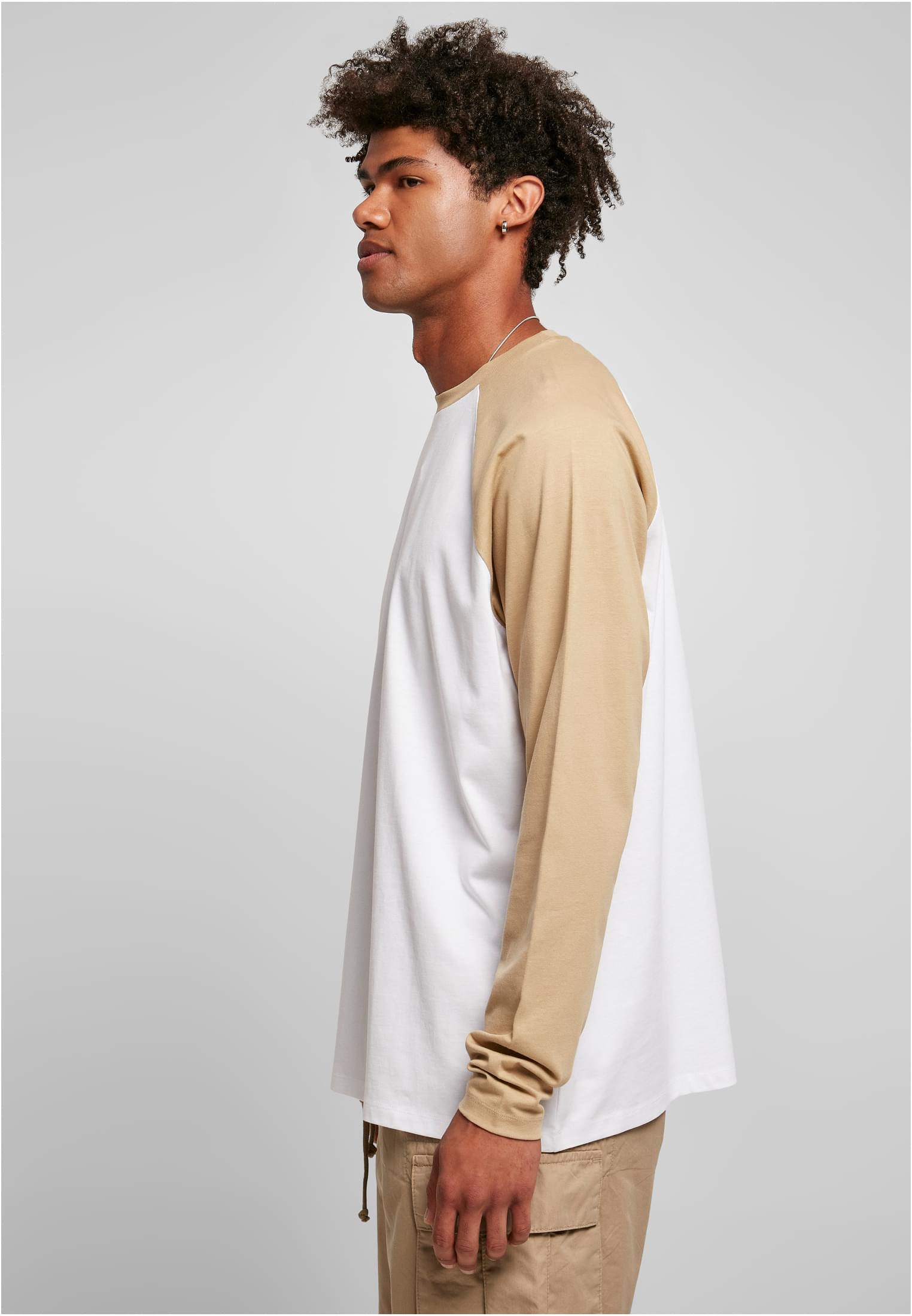 Organic Oversized Raglan Longsleeve | white/unionbeige