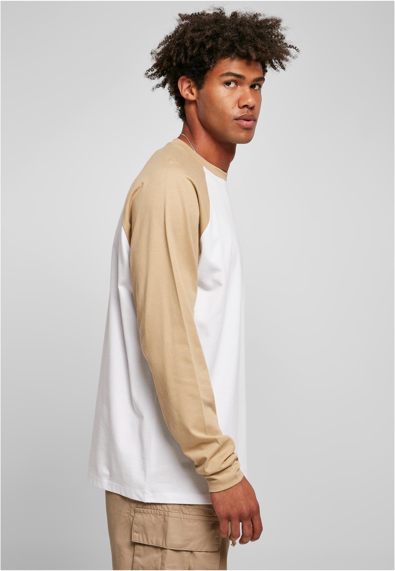 Organic Oversized Raglan Longsleeve | white/unionbeige