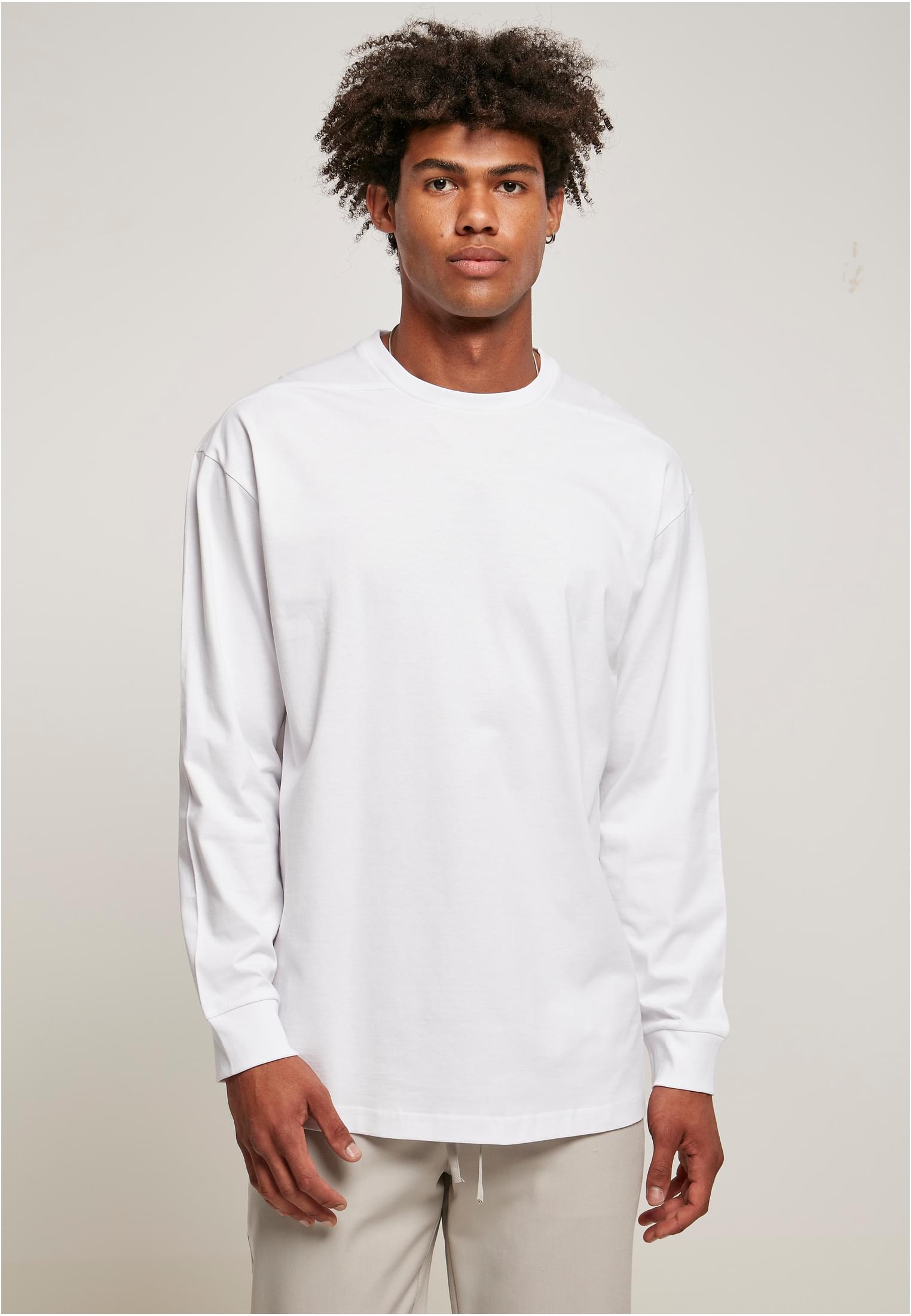 Recycled Curved Shoulder Longsleeve | white