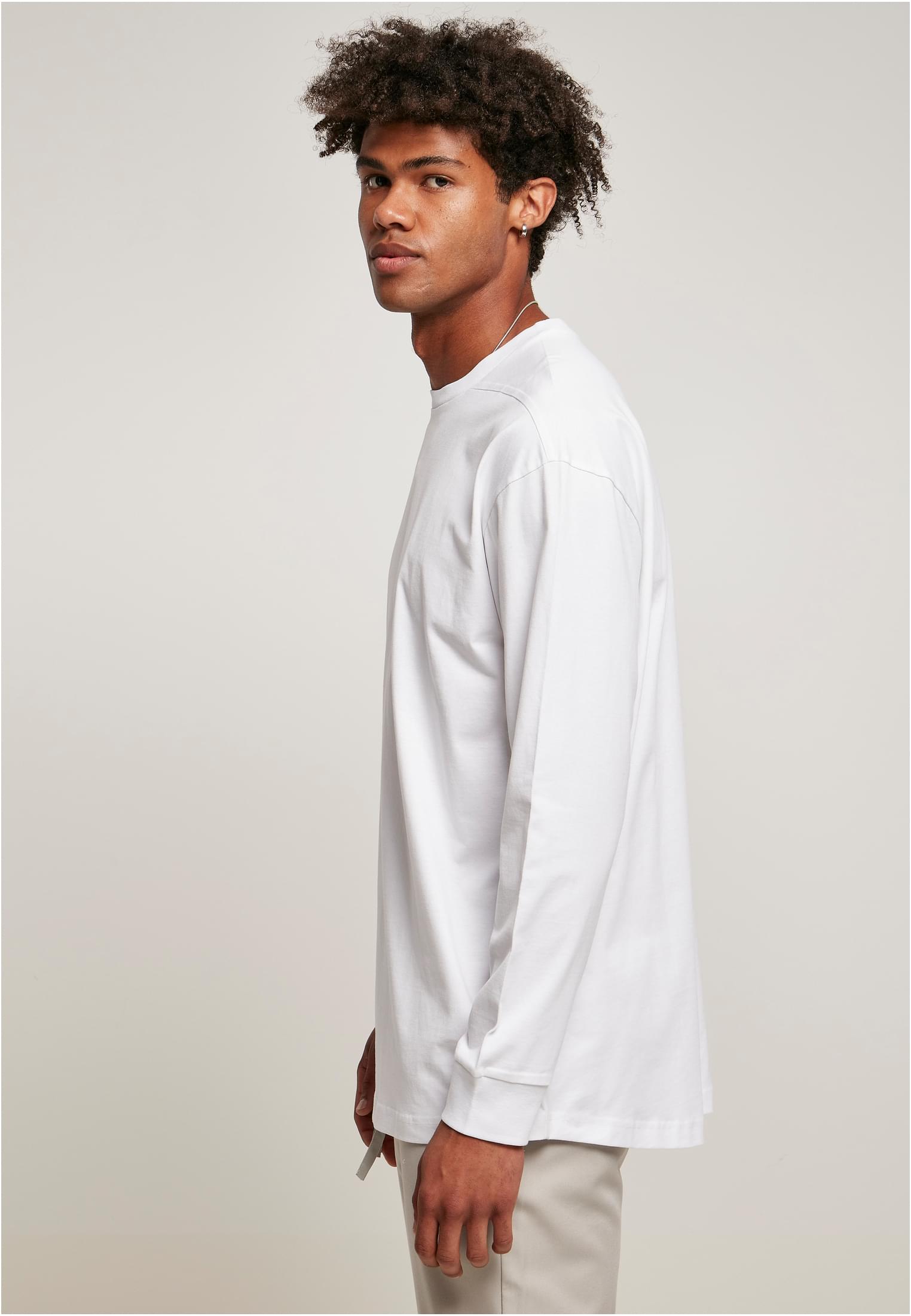 Recycled Curved Shoulder Longsleeve | white