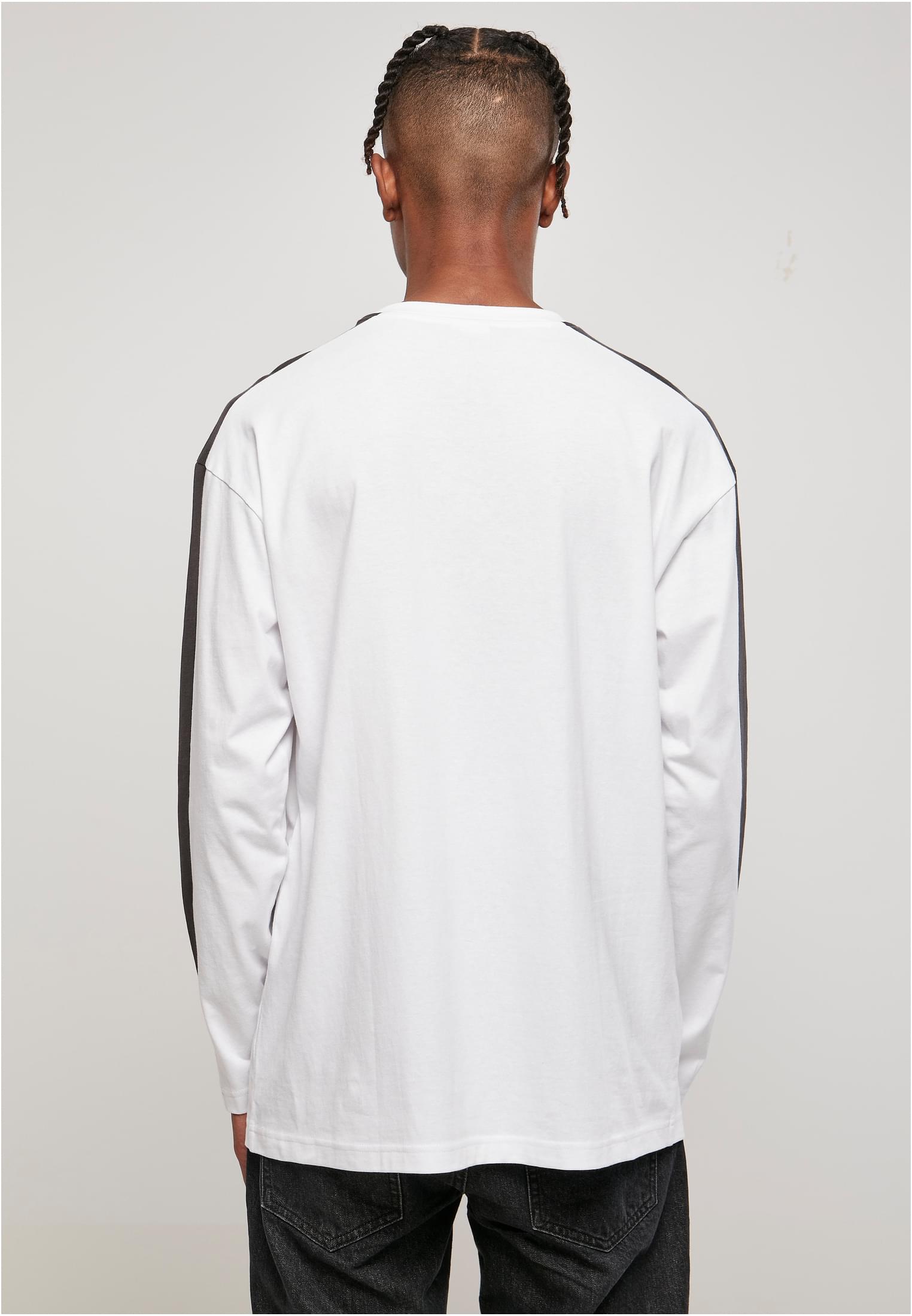 Oversized Shoulder Stripe Longsleeve | white/magnet