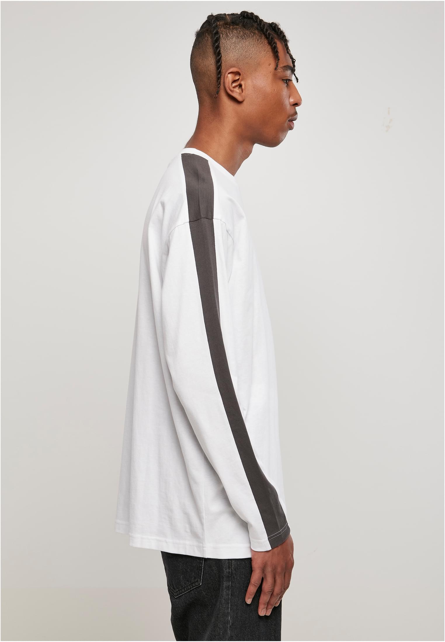 Oversized Shoulder Stripe Longsleeve | white/magnet