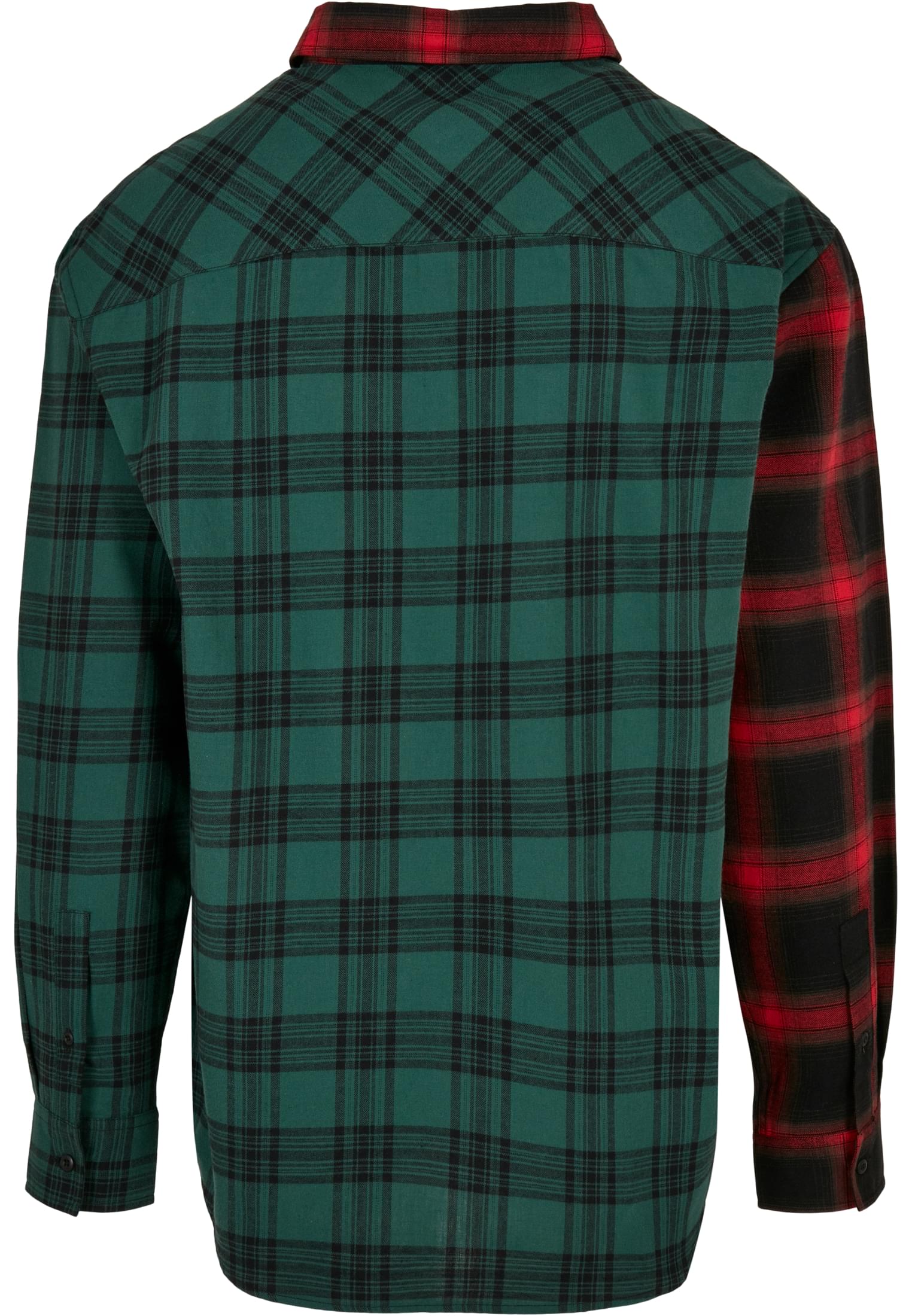 Oversized Mix Check Shirt | black/red/green