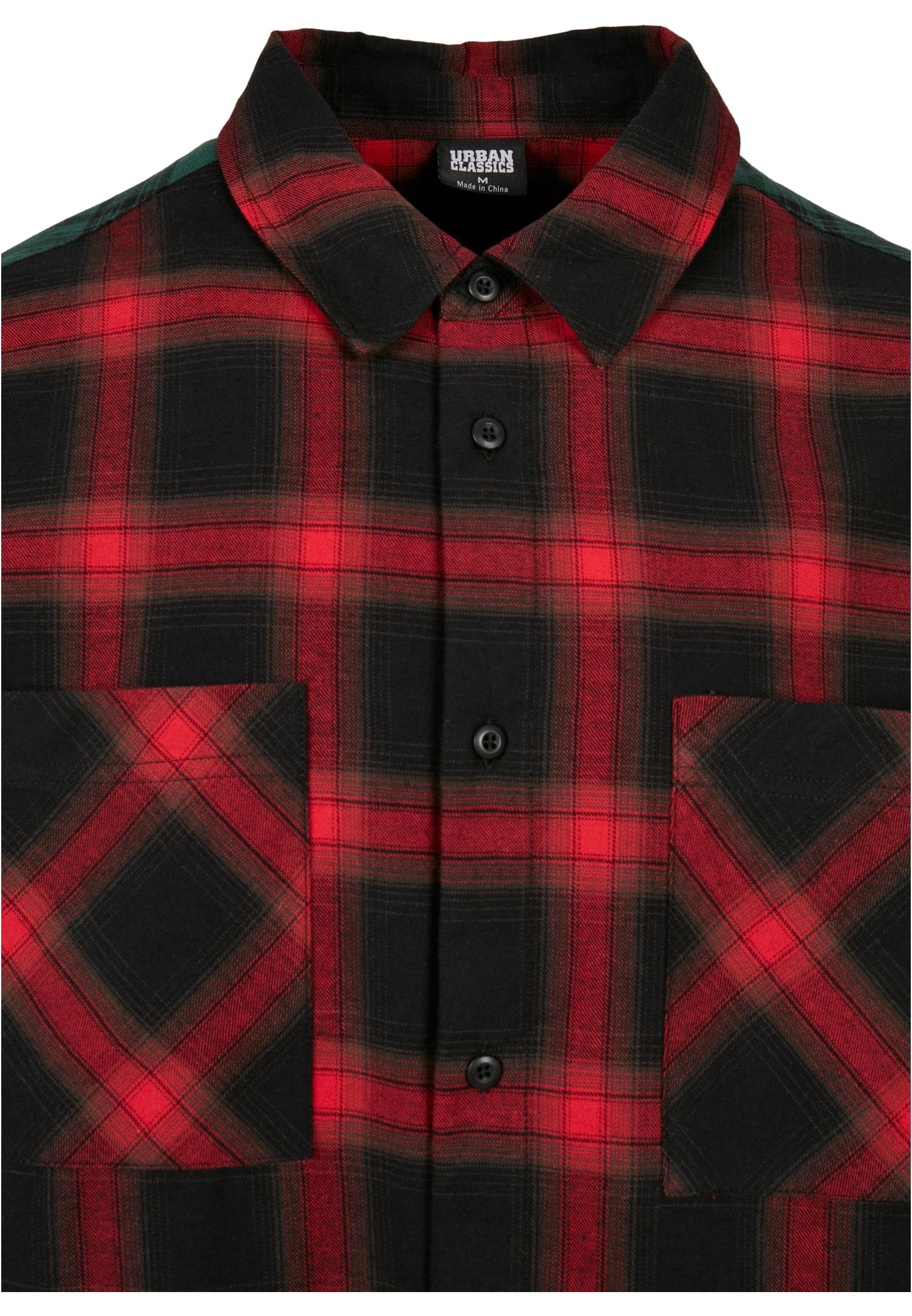 Oversized Mix Check Shirt | black/red/green