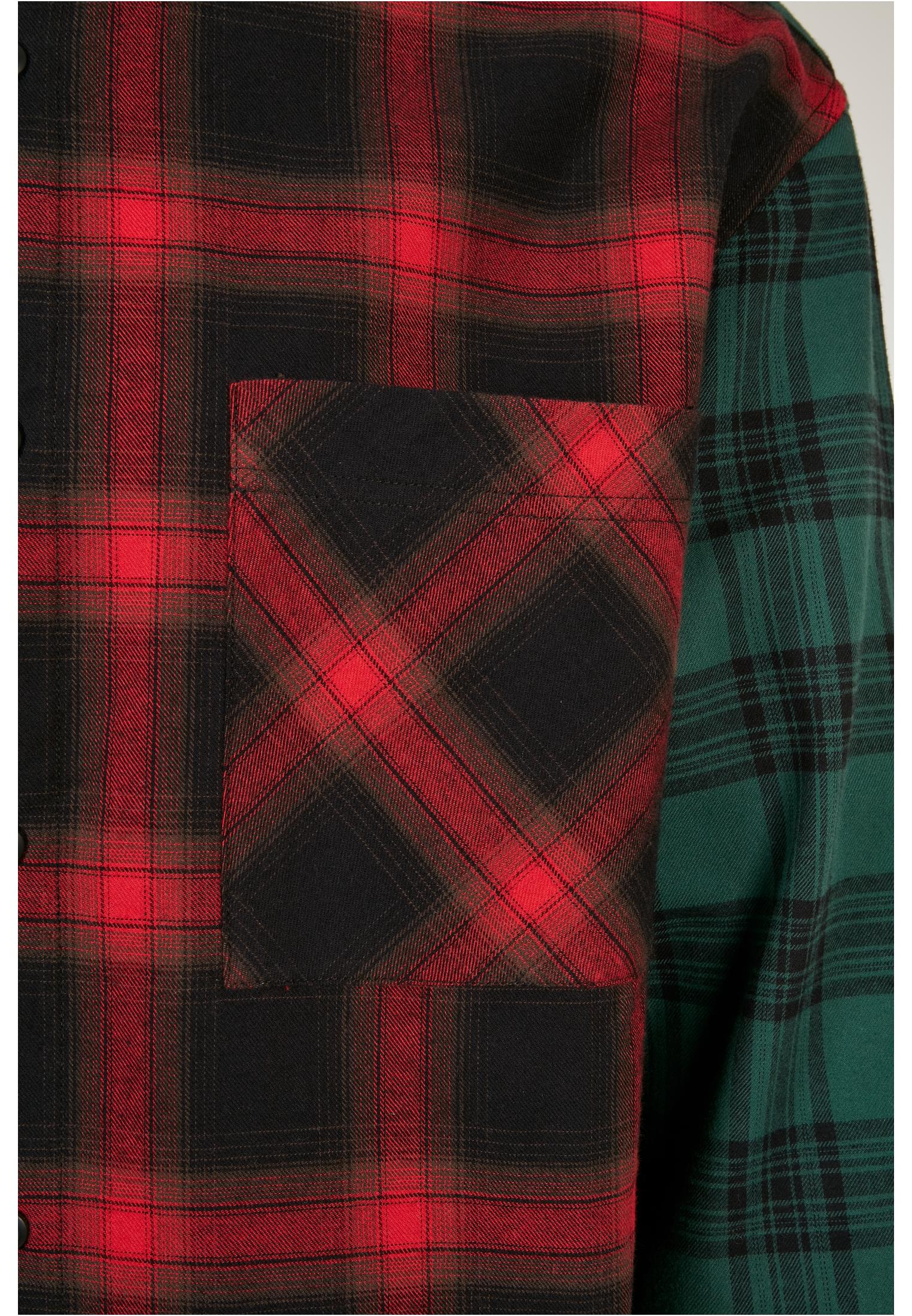 Oversized Mix Check Shirt | black/red/green