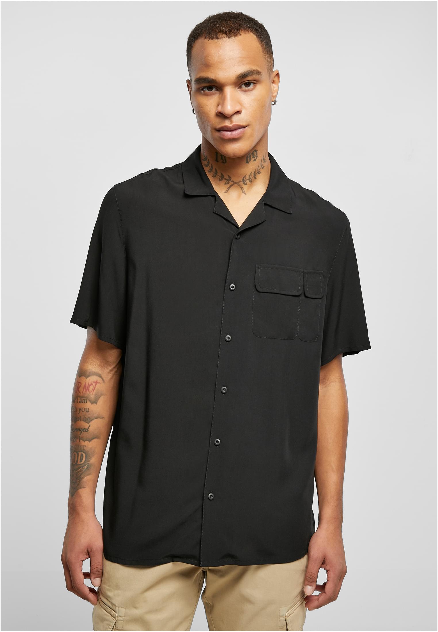 Viscose Camp Shirt | black