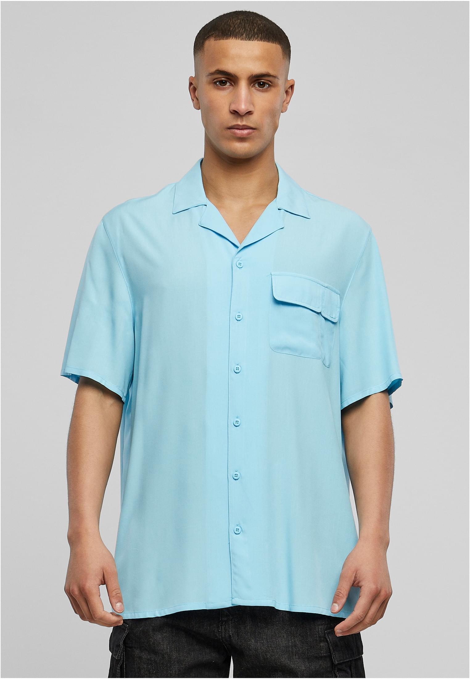 Viscose Camp Shirt | balticblue