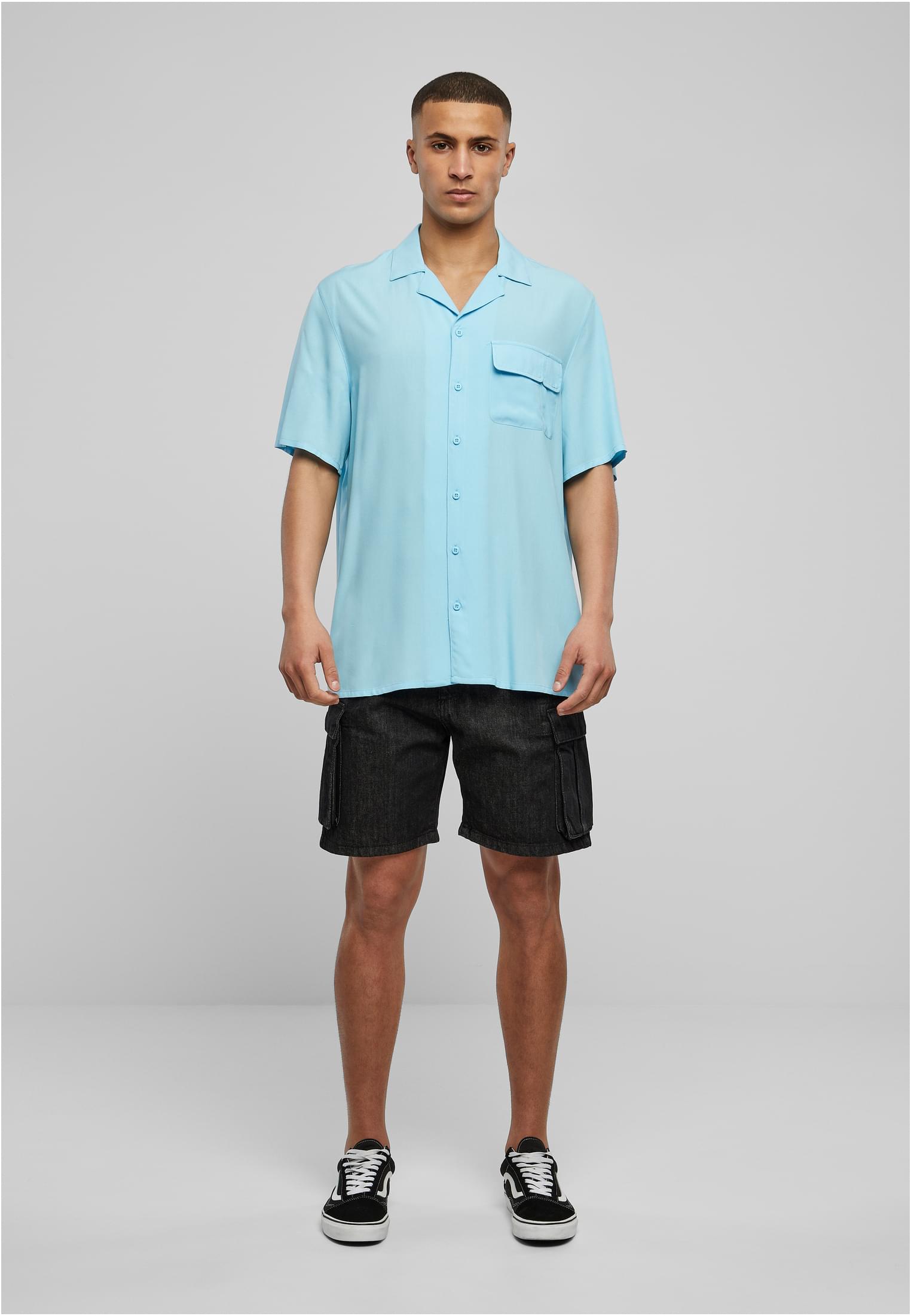 Viscose Camp Shirt | balticblue