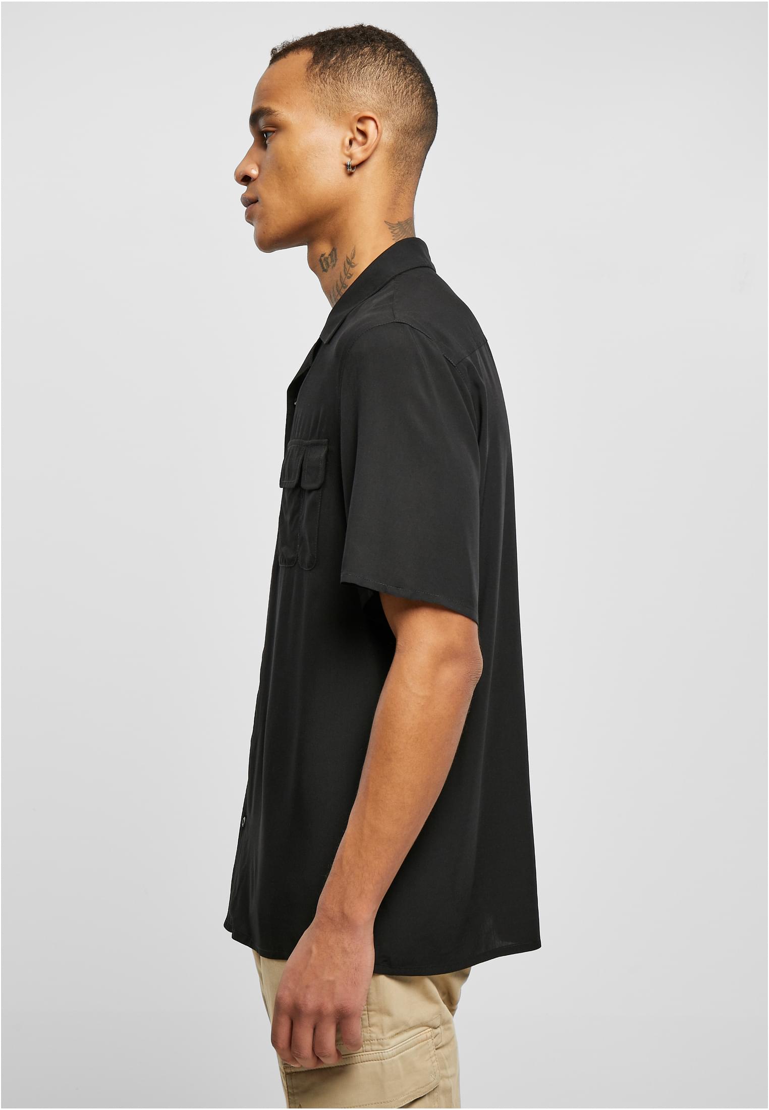 Viscose Camp Shirt | black