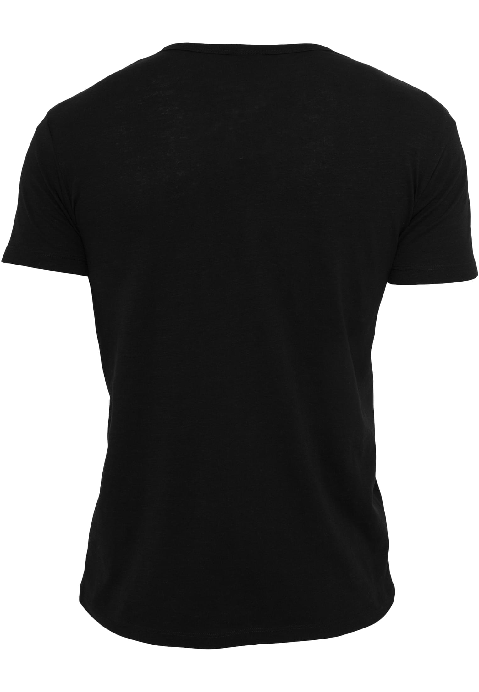 Slub Y-Neck Henley | black