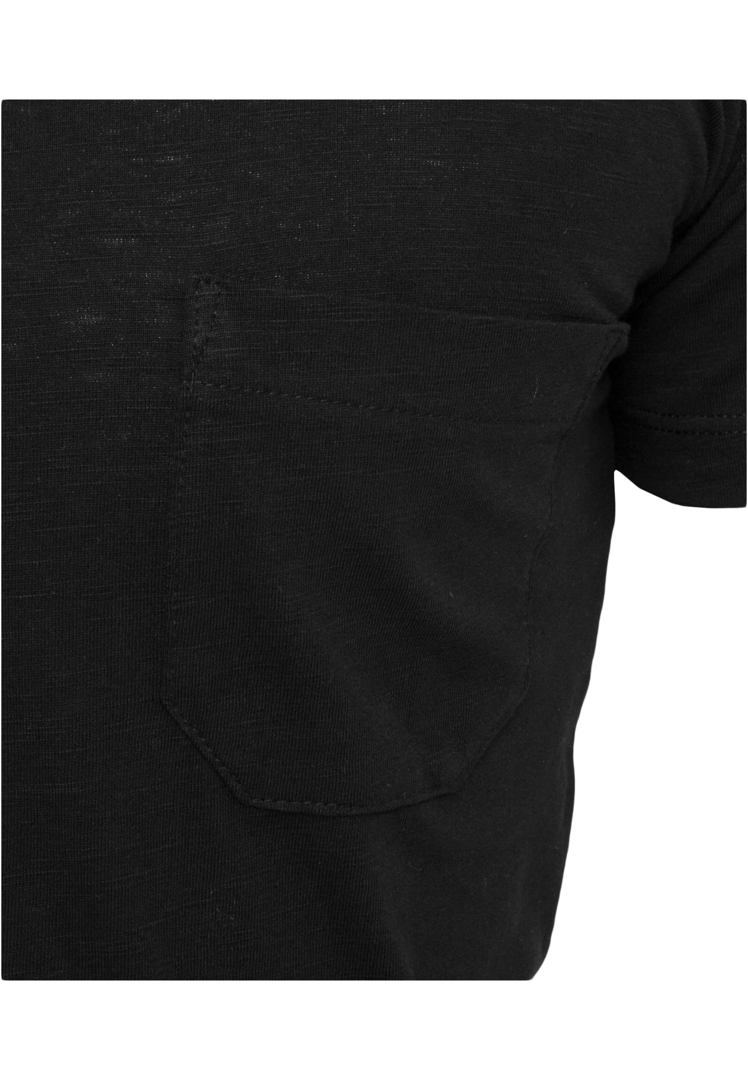 Slub Y-Neck Henley | black