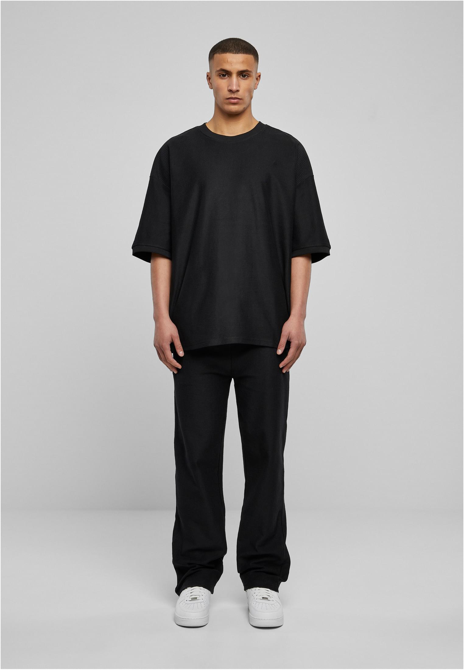 Rib Terry Boxy Tee | black