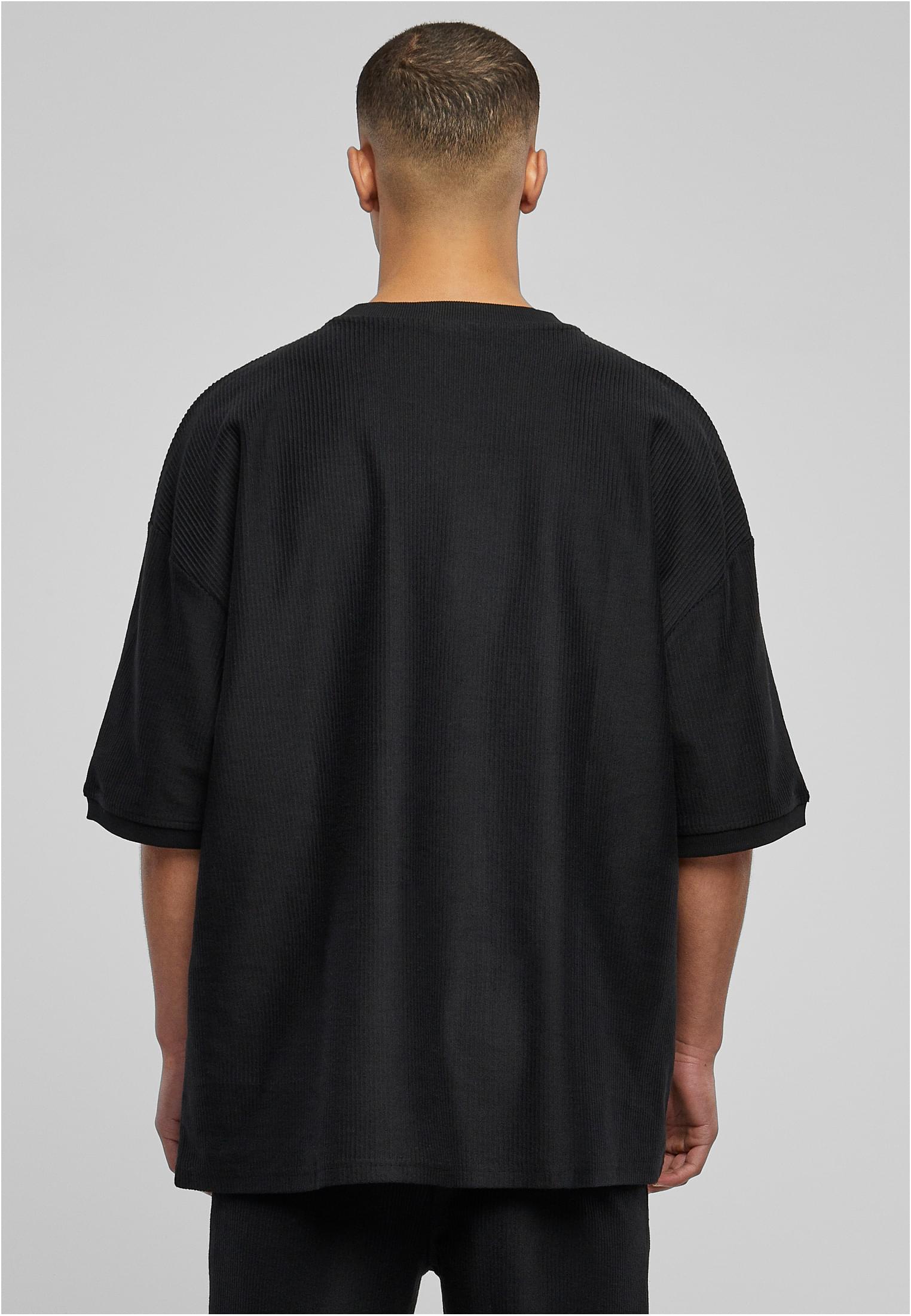 Rib Terry Boxy Tee | black