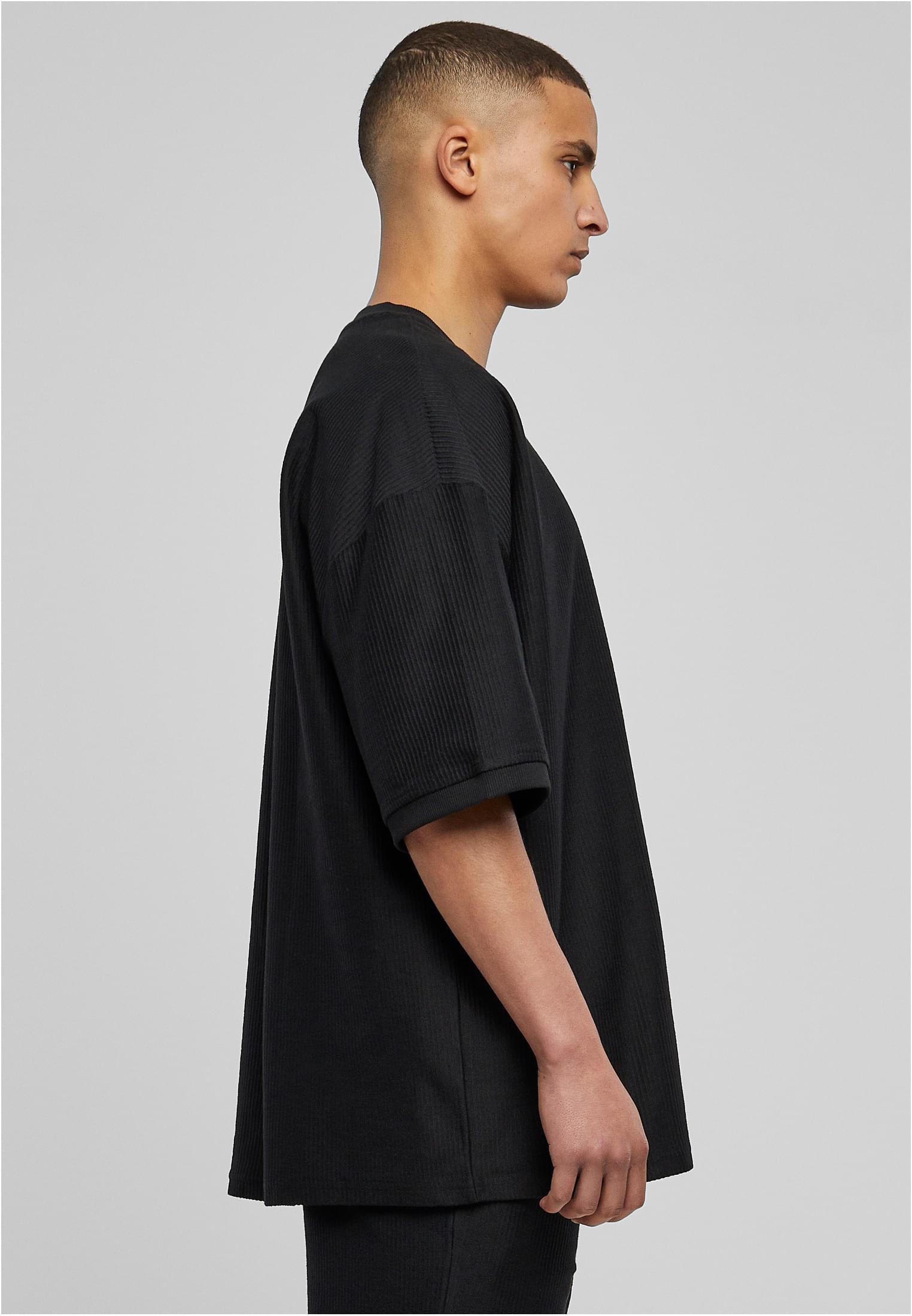 Rib Terry Boxy Tee | black